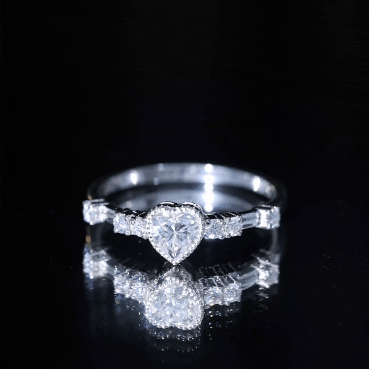 Heart Shaped Moissanite Pre Engagement Ring