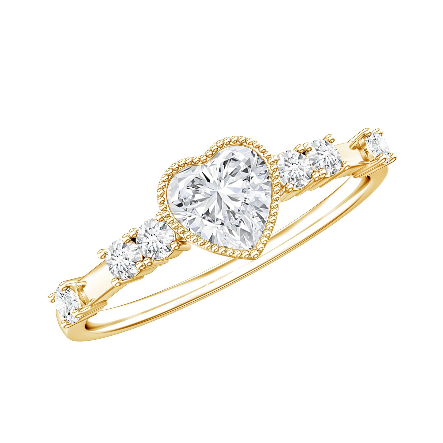 Heart Shaped Moissanite Pre Engagement Ring