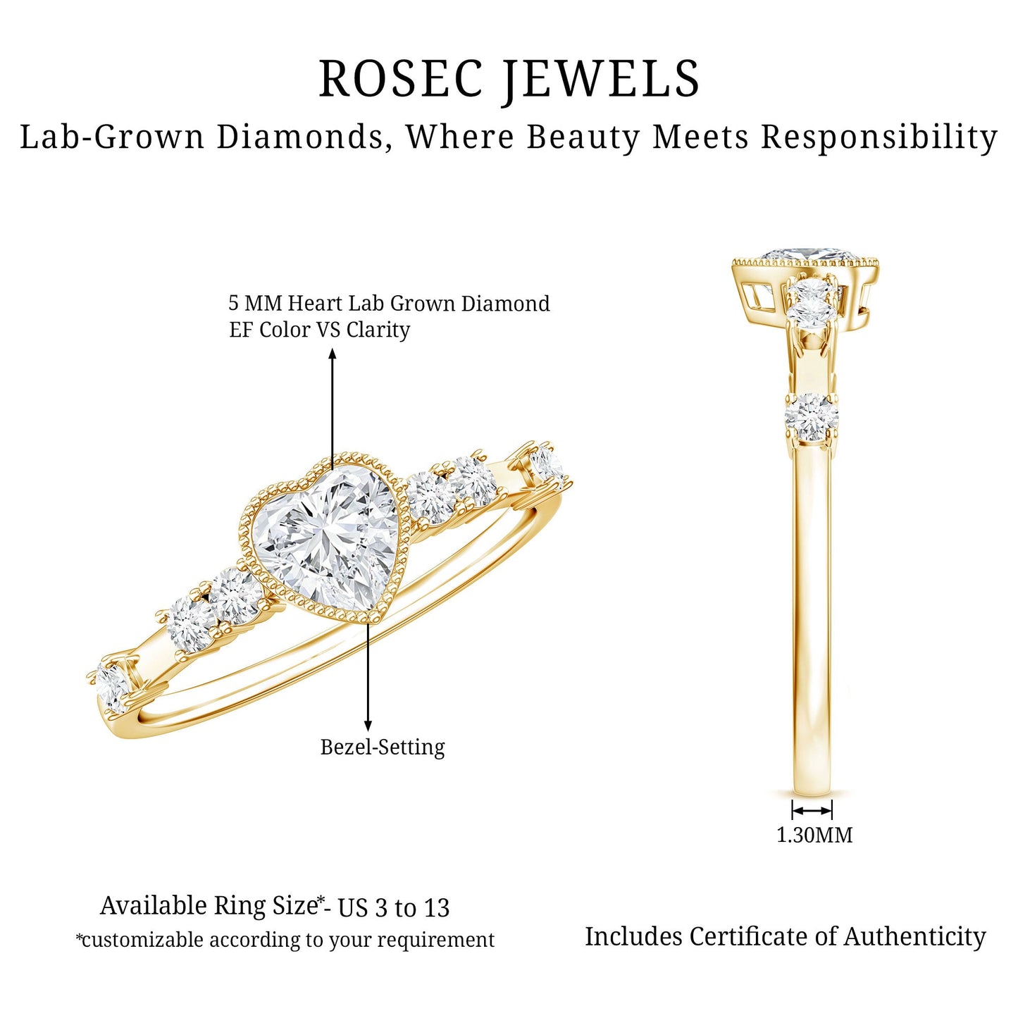 Heart Shaped Moissanite Pre Engagement Ring