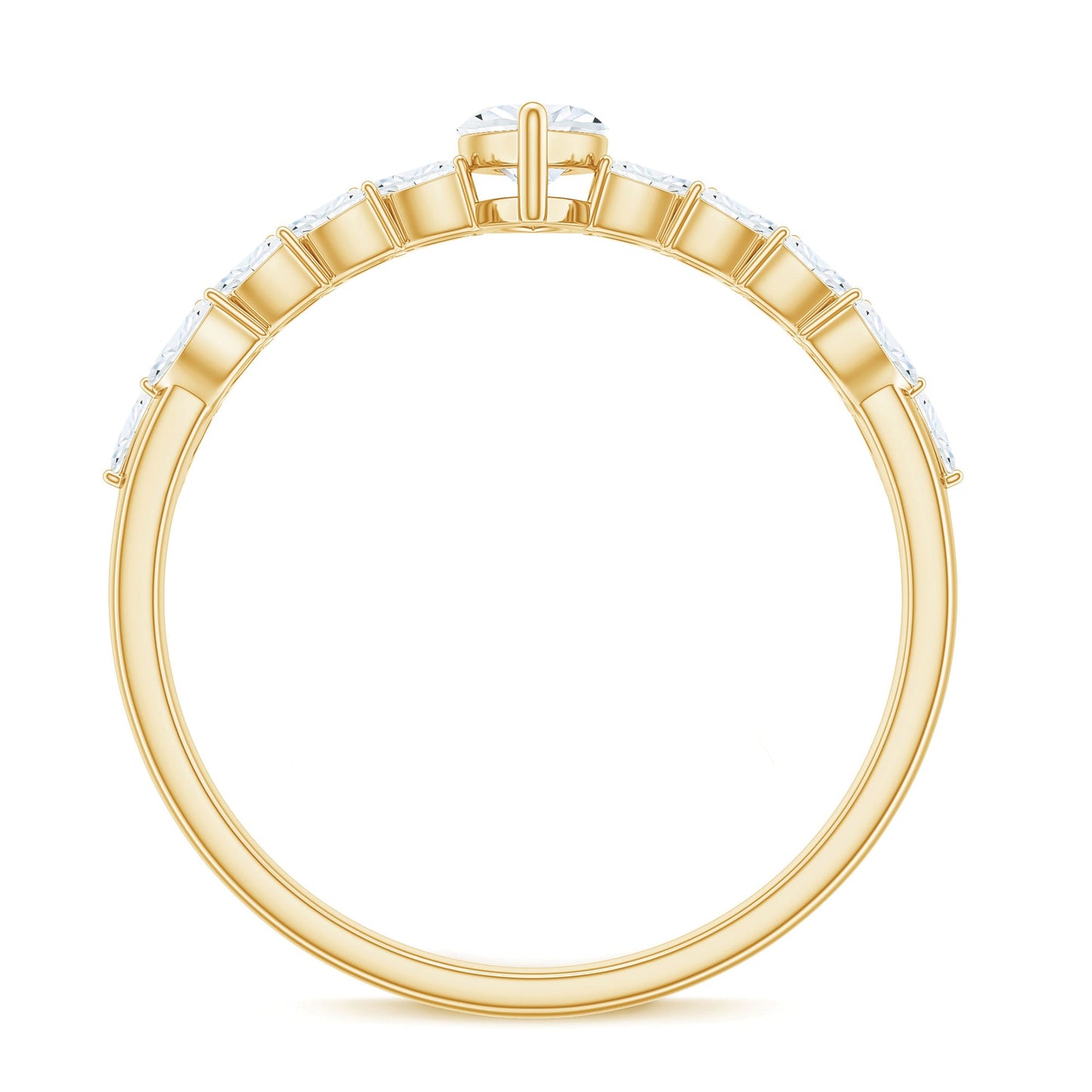 Marquise Cut Moissanite Solitaire Braided Engagement Ring