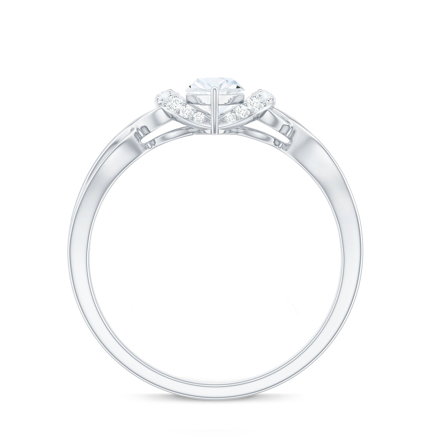 Marquise Cut Moissanite Infinity Engagement Ring