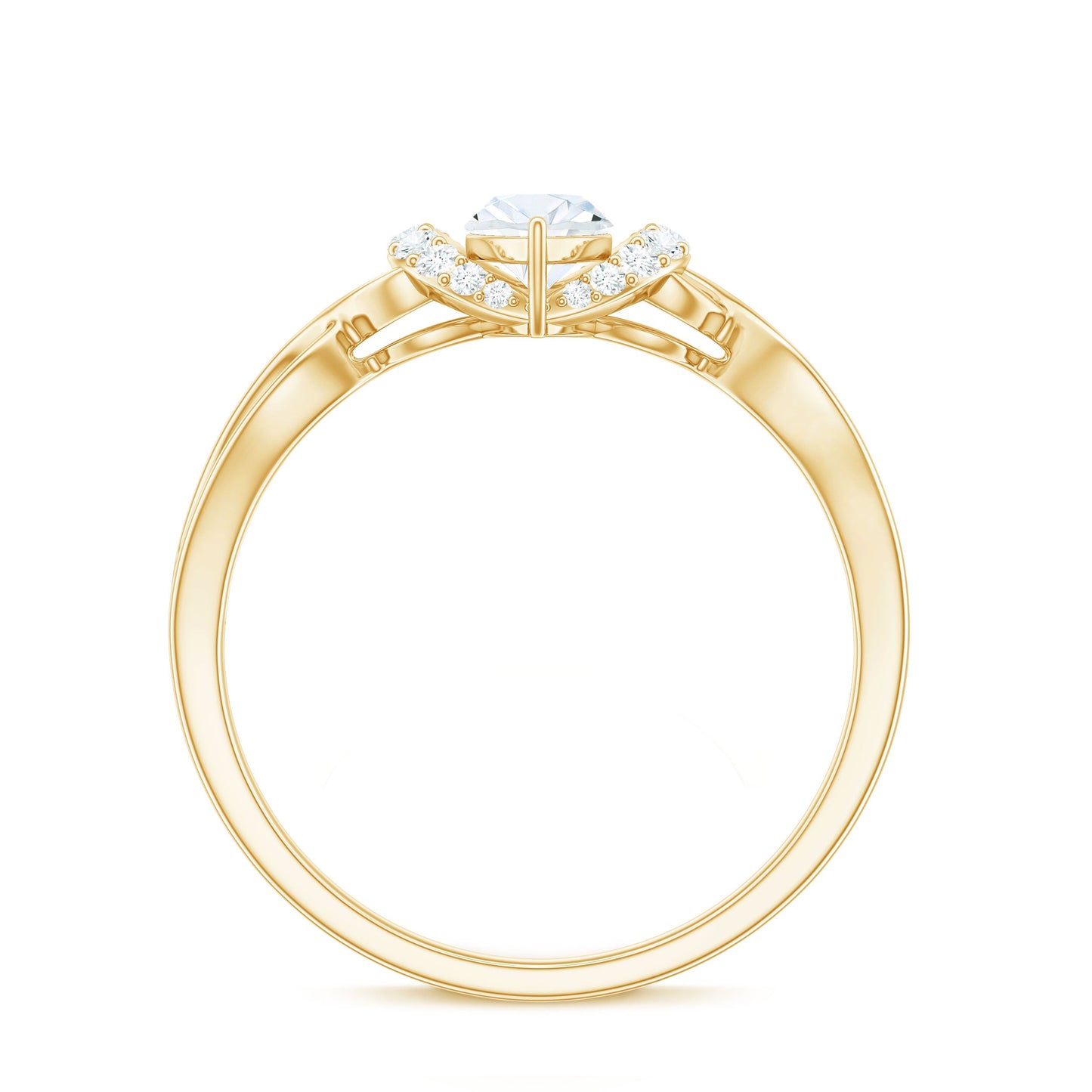 Marquise Cut Moissanite Infinity Engagement Ring