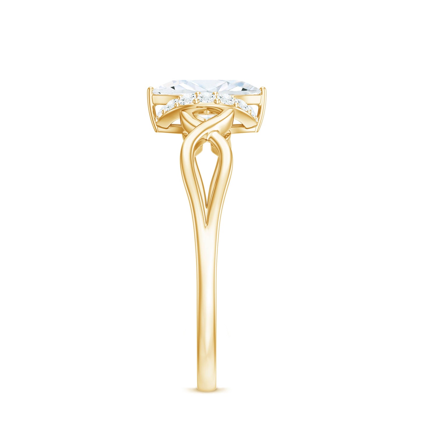 Marquise Cut Moissanite Infinity Engagement Ring