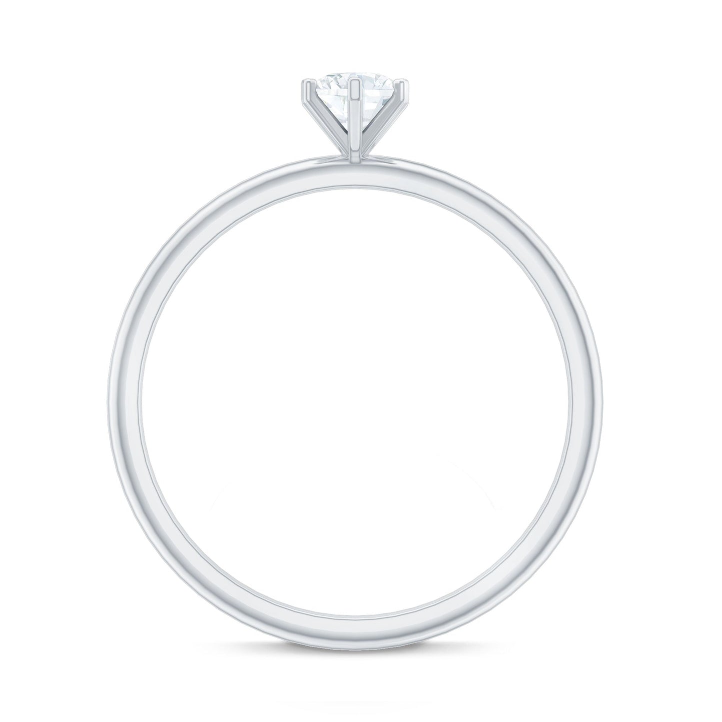 Solitaire Round Diamond Promise Ring