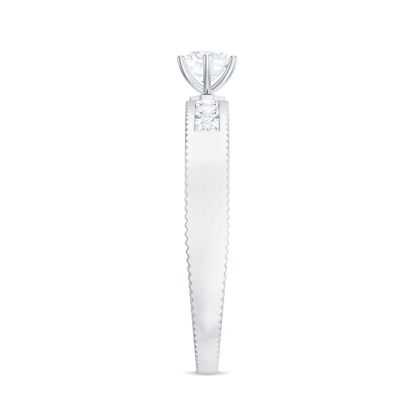 Natural Diamond Solitaire Engagement Ring for Women