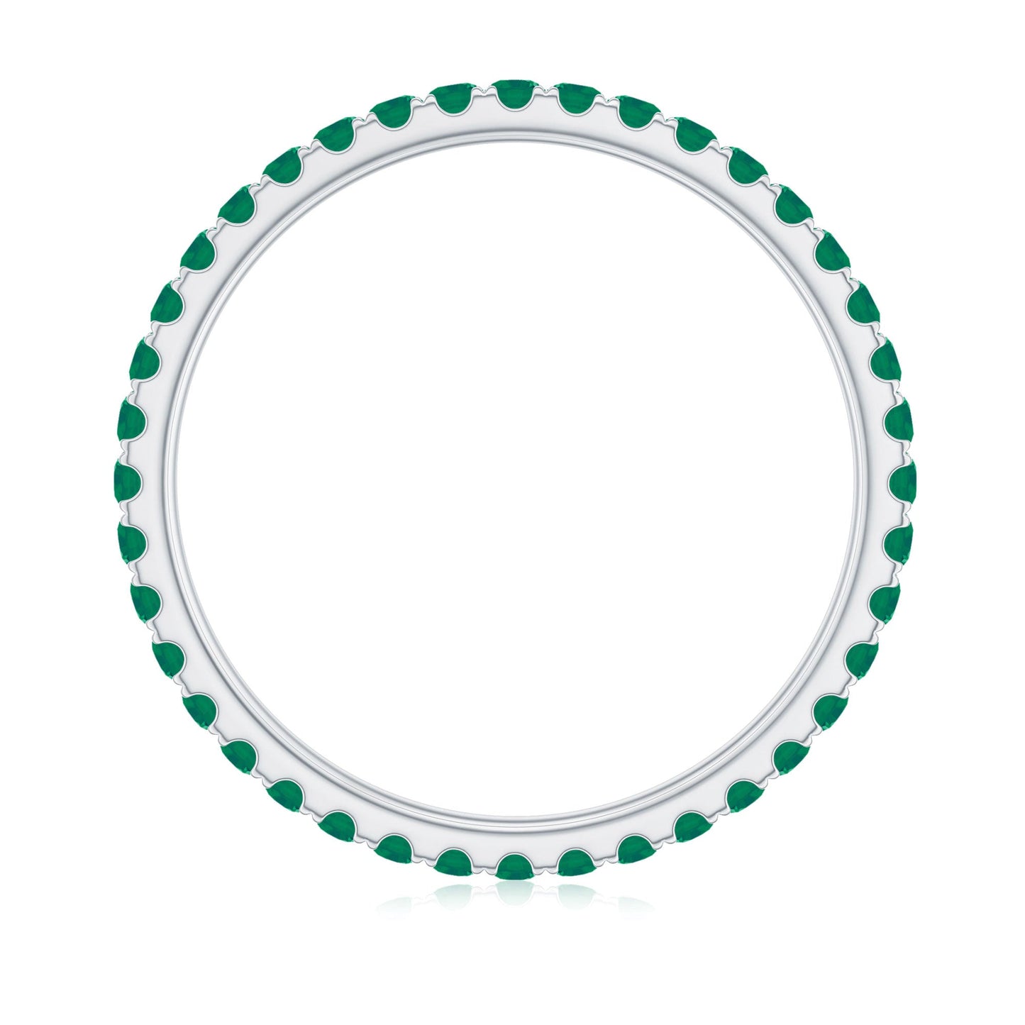 Natural Emerald Eternity Stackable Ring for Women