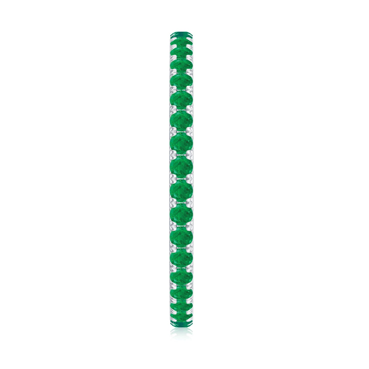 Natural Emerald Eternity Stackable Ring for Women