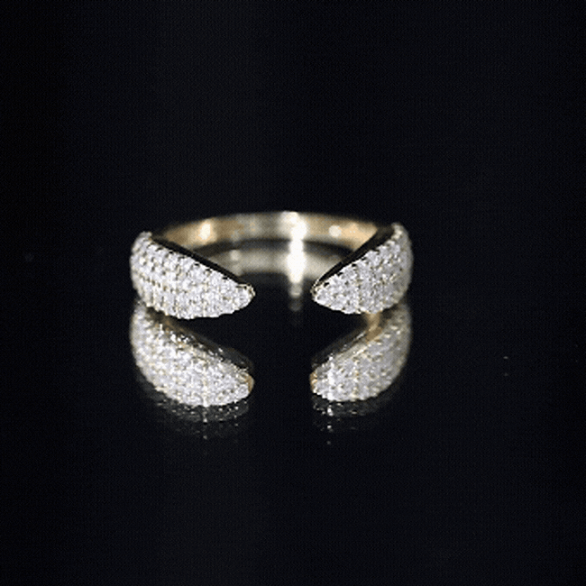 Certified Pave Set Moissanite Ring Enhancer