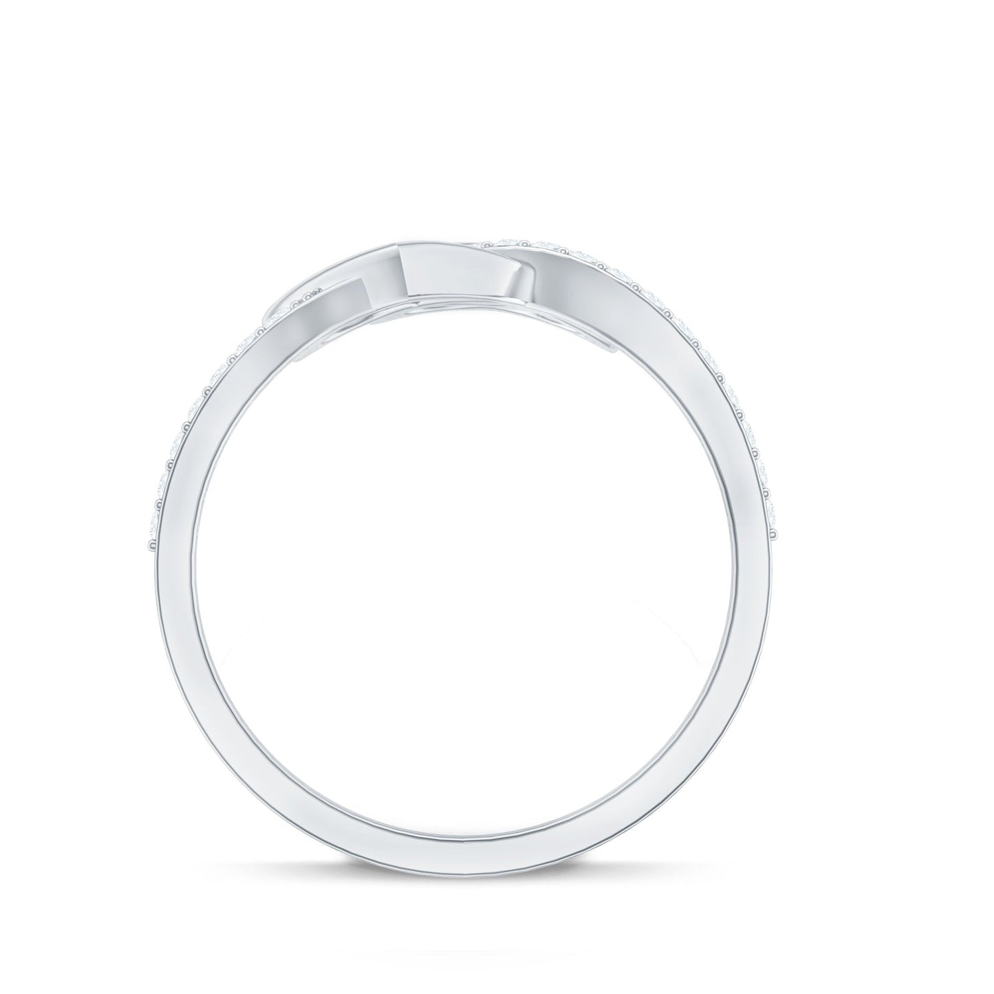 Certified Moissanite 2 Heart Promise Ring