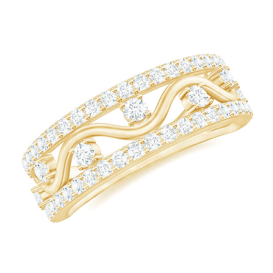 Certified Moissanite Wedding Anniversary Band for Her