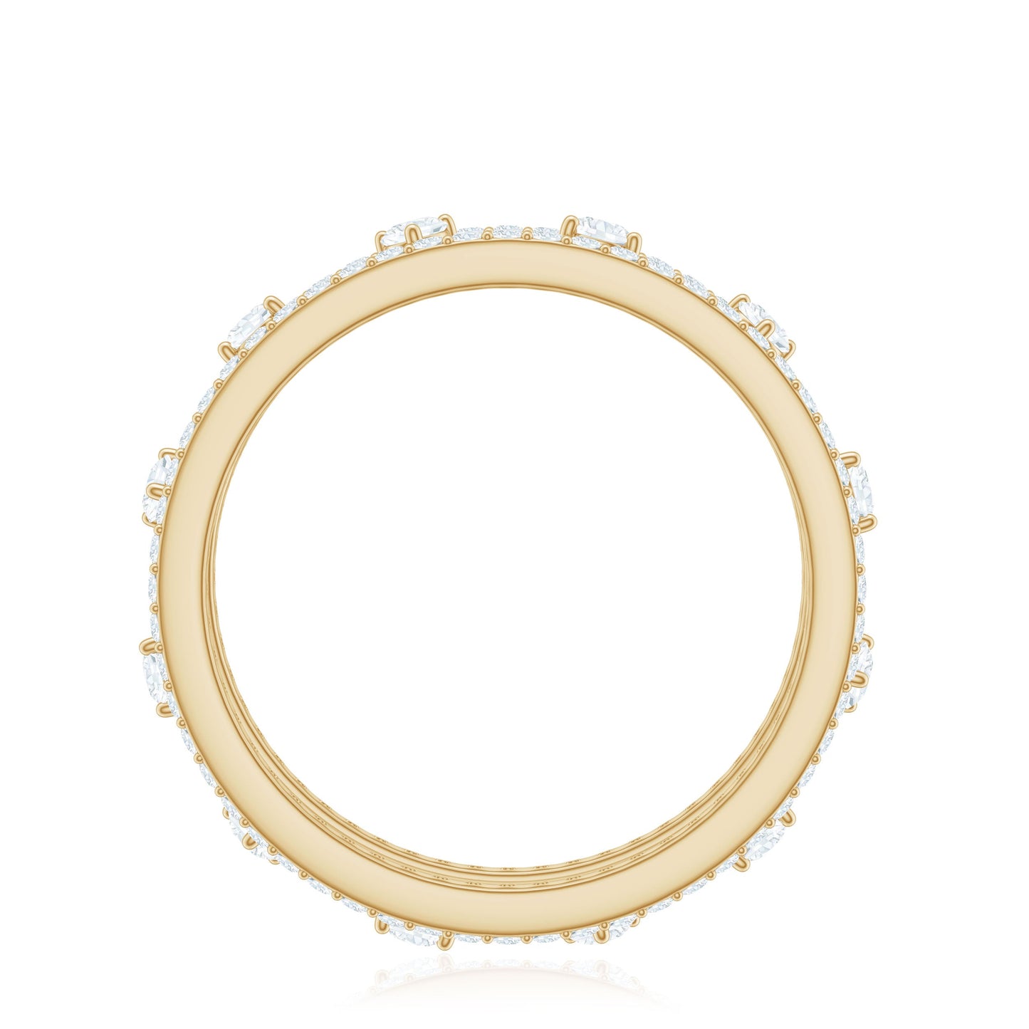 Certified Moissanite Wedding Band