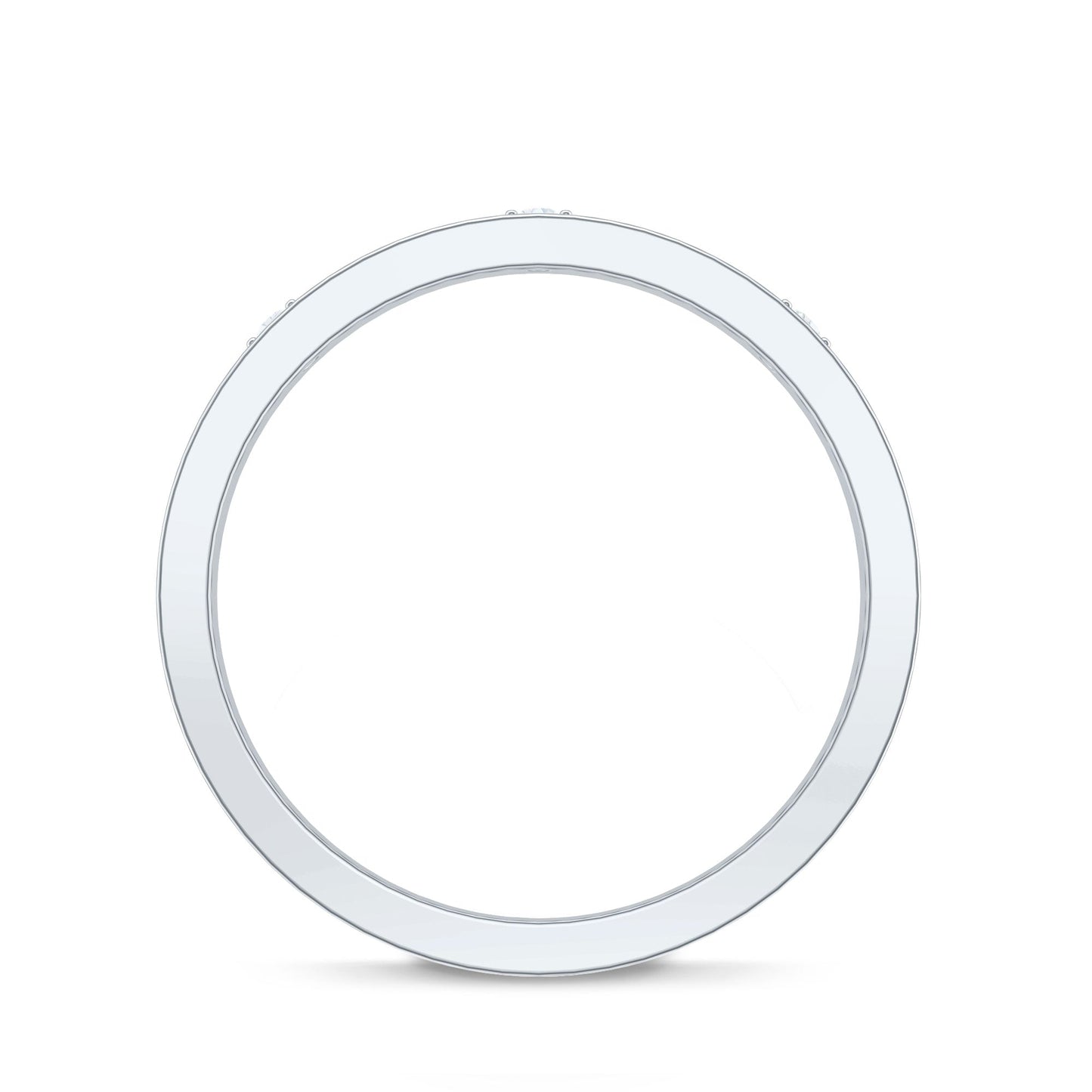 Certified Three Diamond Wedding Band Ring