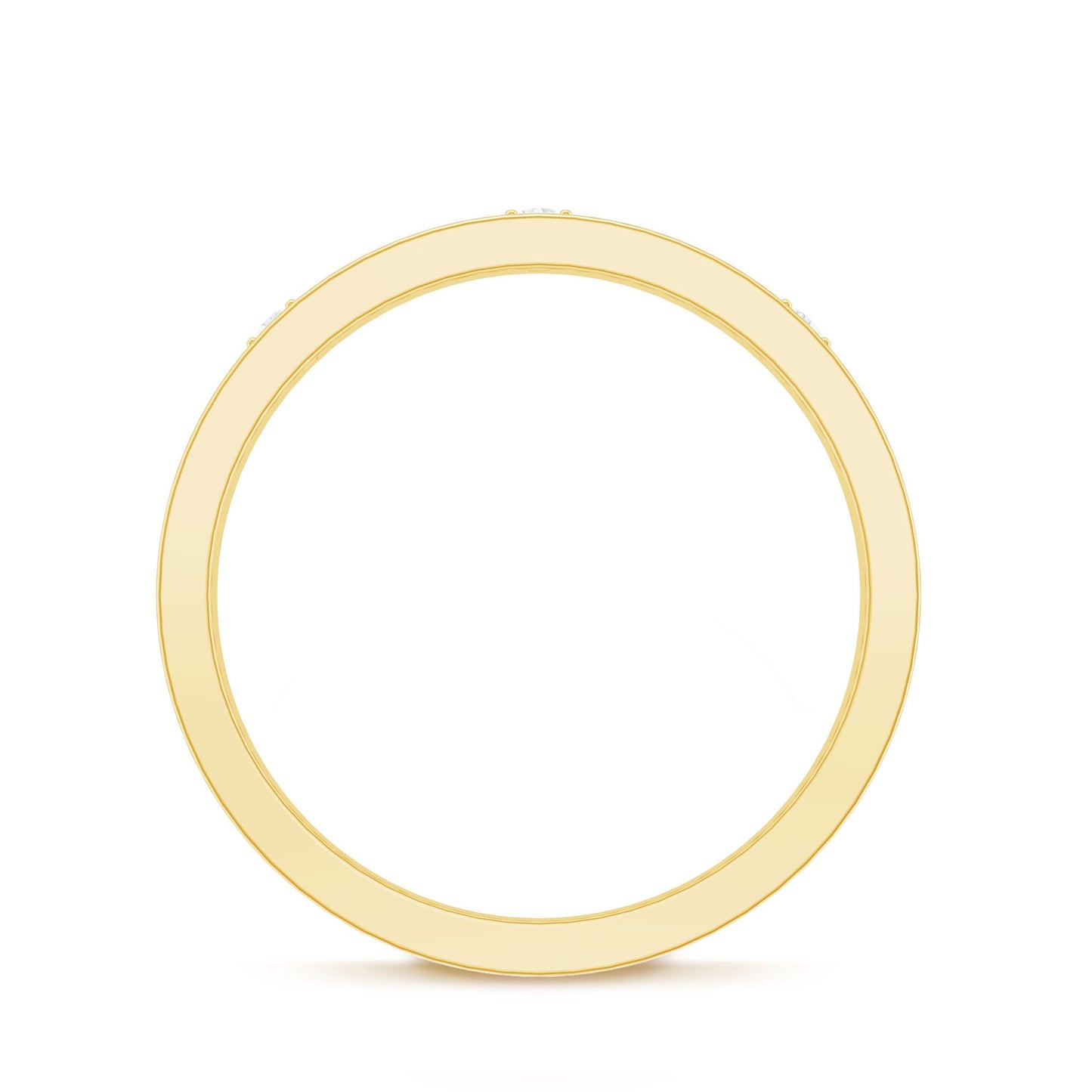 Certified Three Diamond Wedding Band Ring