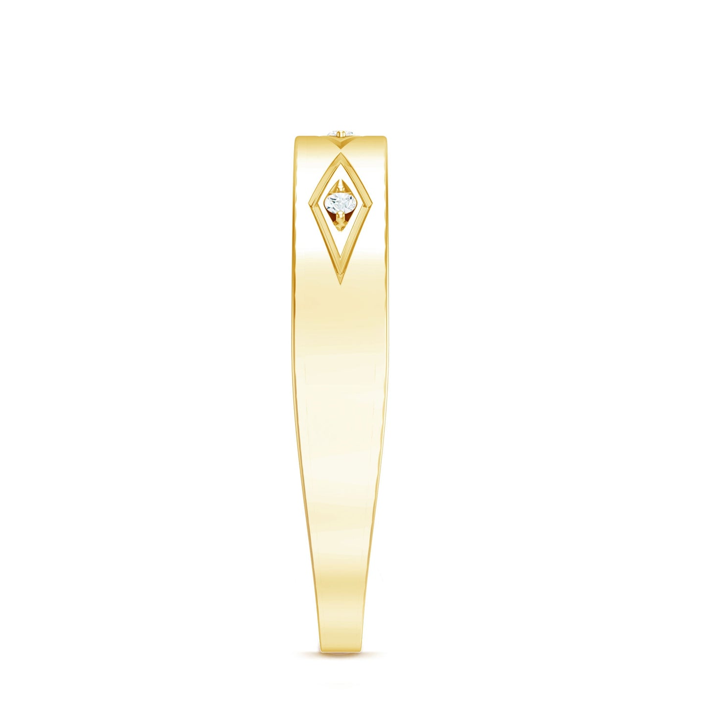 Certified Three Diamond Wedding Band Ring