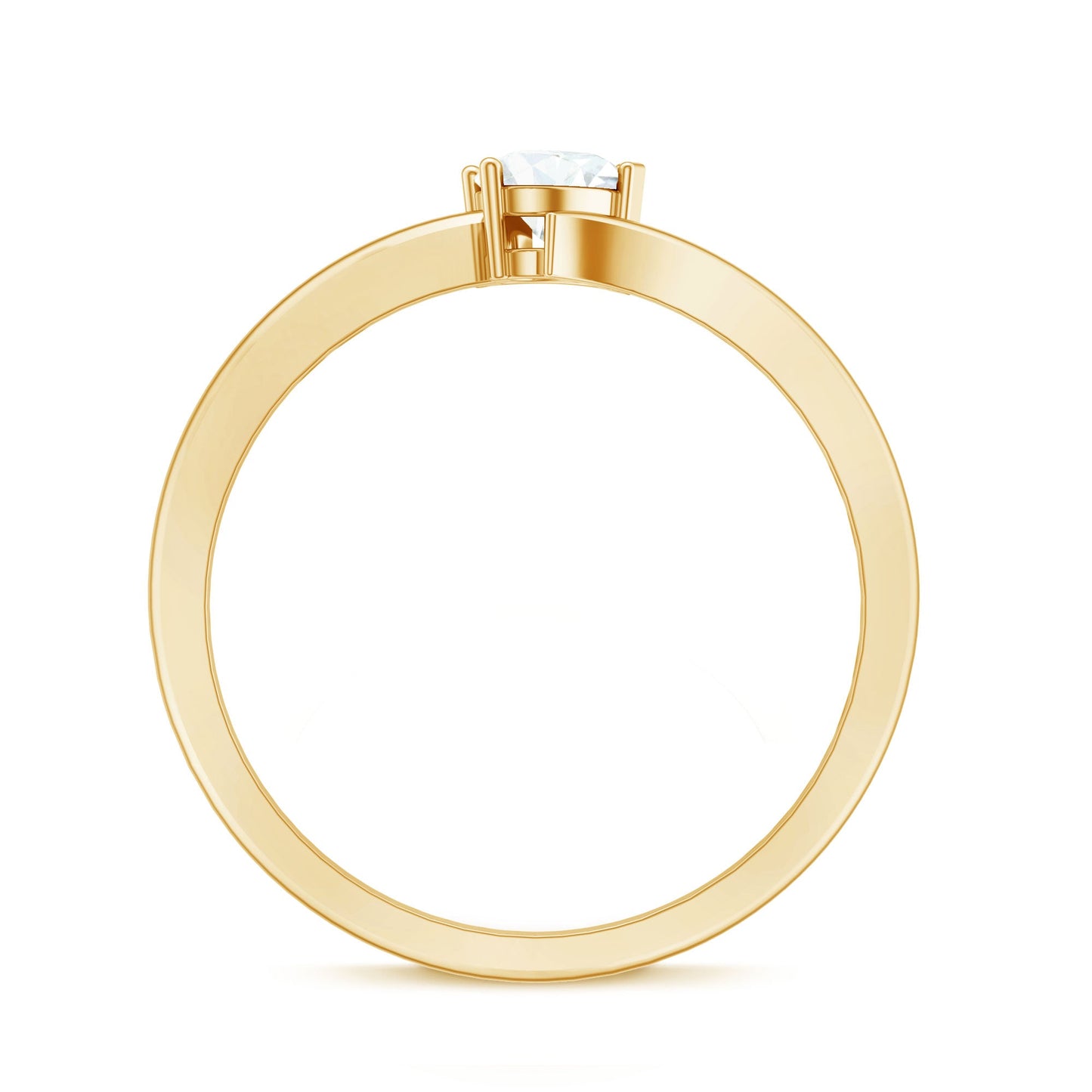 Heart Shaped Moissanite Dainty Promise Ring for Her
