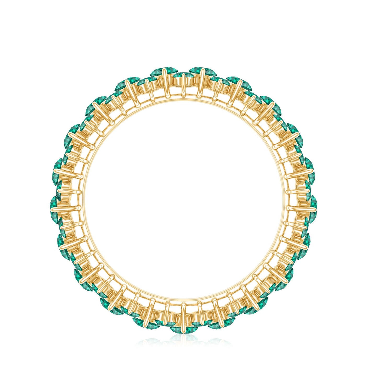 Certified Lab Grown Emerald Eternity Anniversary Band