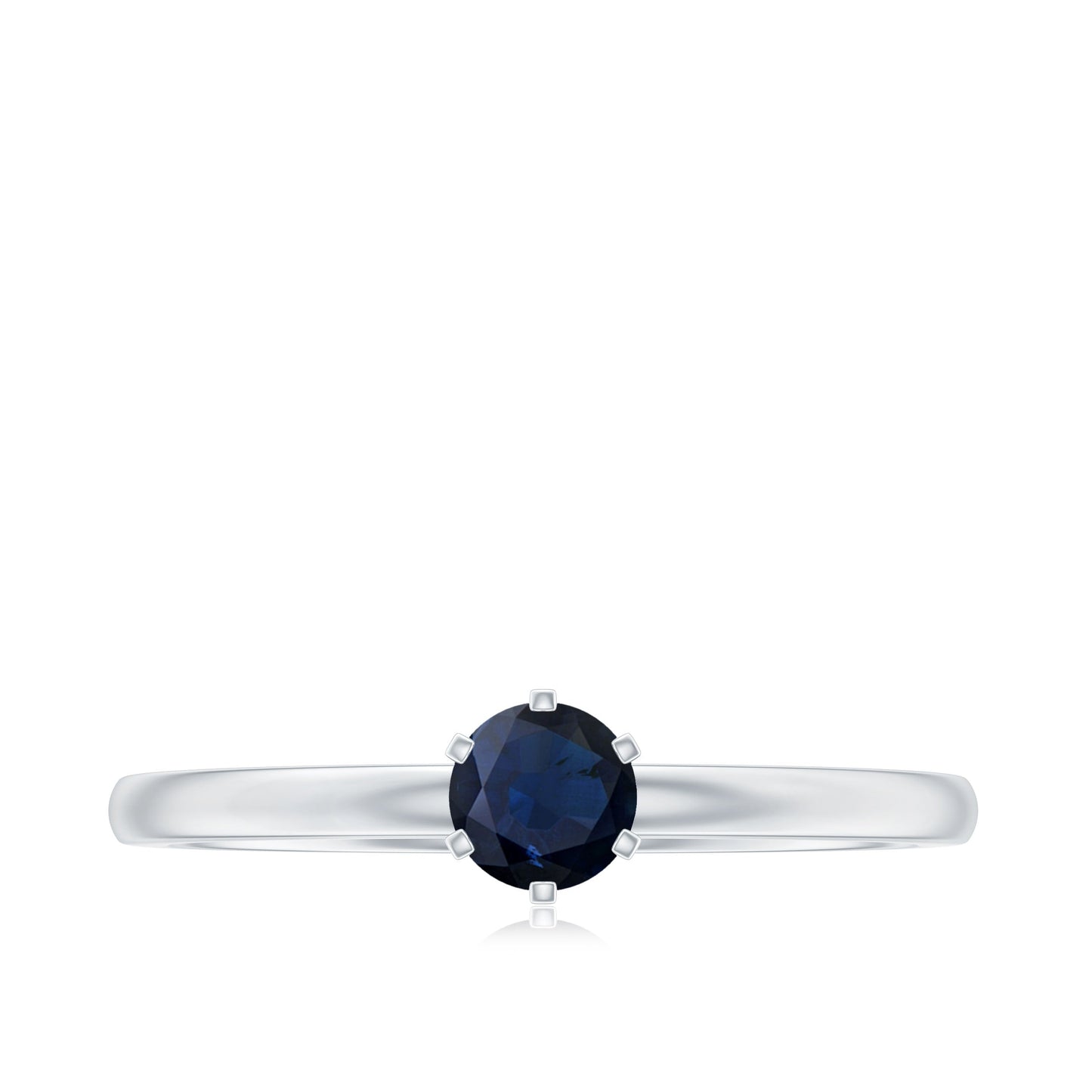 Genuine Blue Sapphire September Birthstone Ring for Women