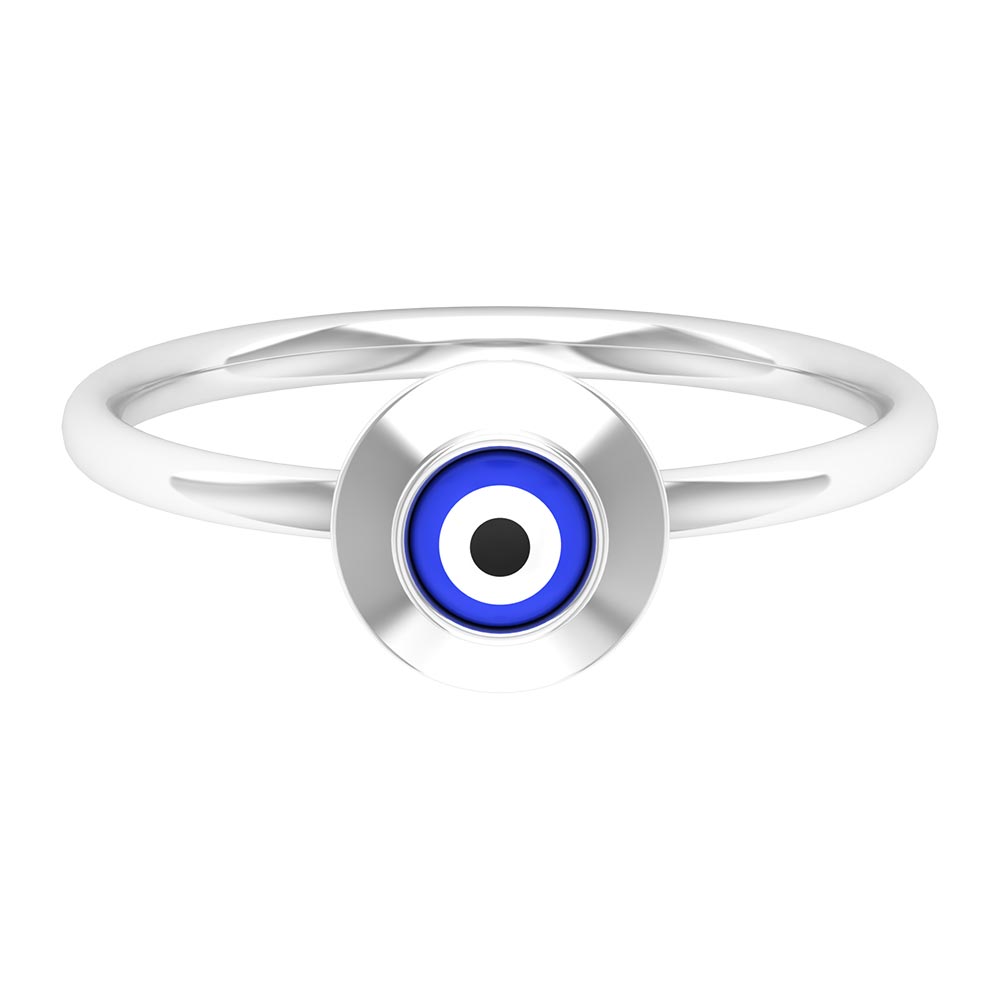 Enamel Evil Eye Promise Ring for Women
