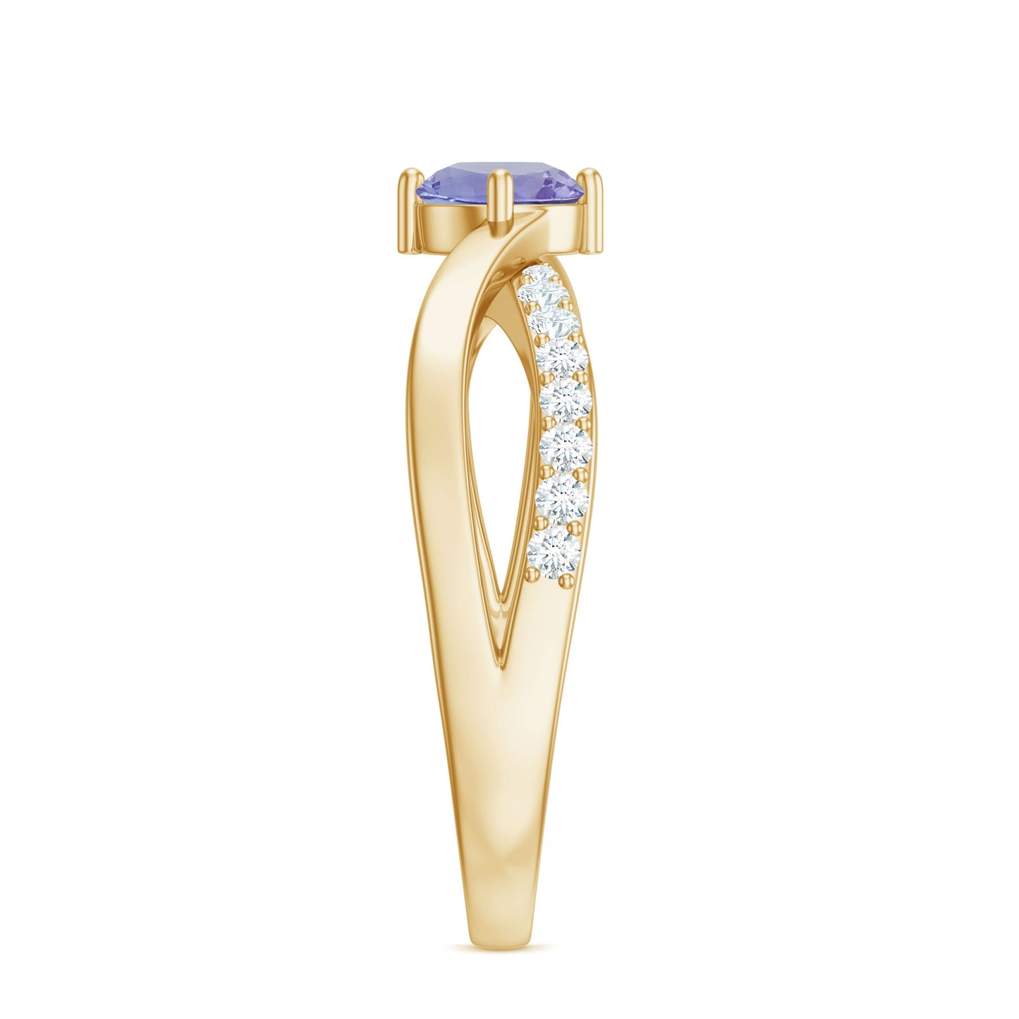 Certified Tanzanite Infinity Proposal Ring with Diamond