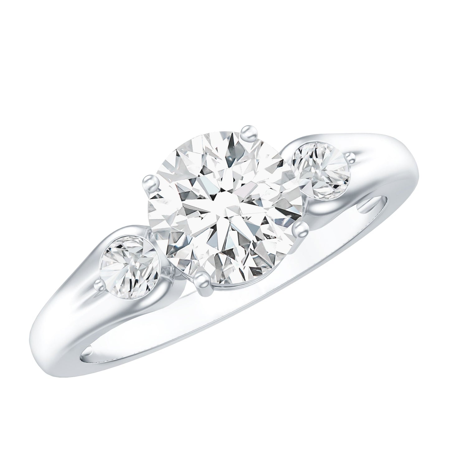 Certified 1.3 Carat Moissanite Promise Engagement Ring