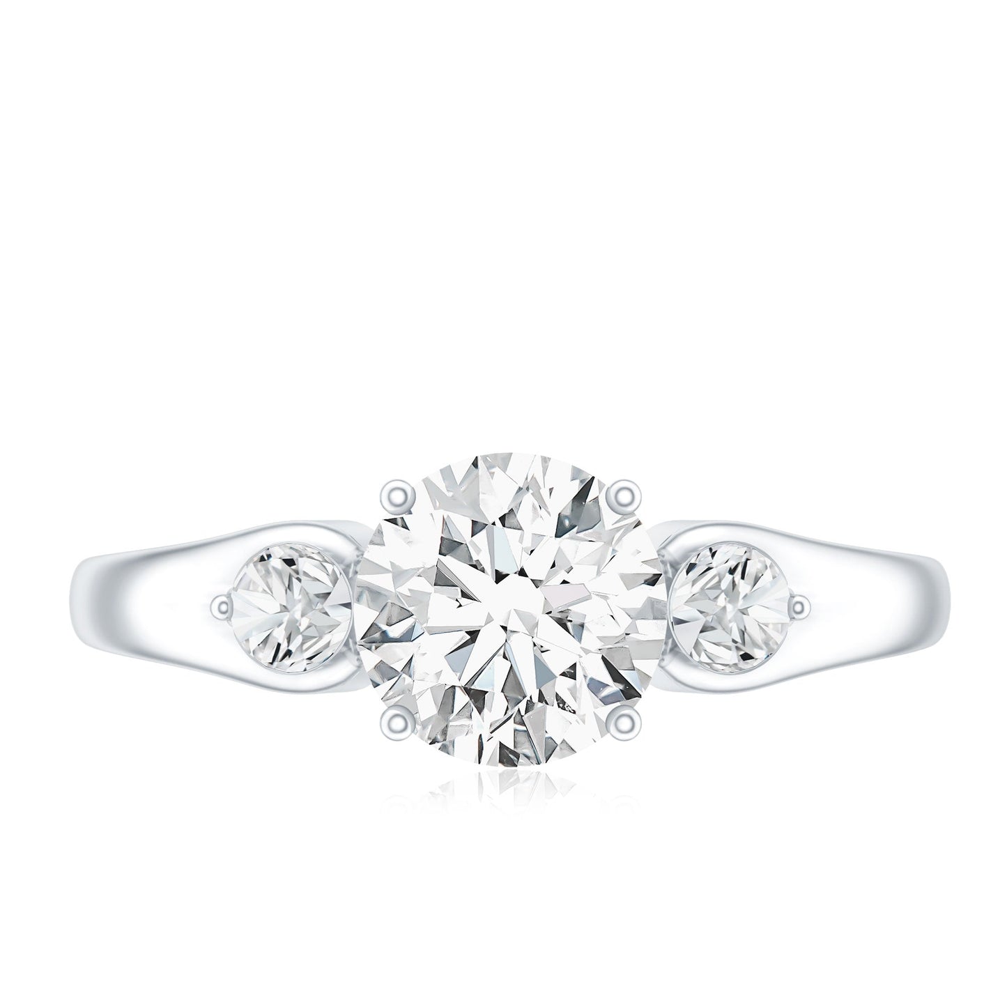 Certified 1.3 Carat Moissanite Promise Engagement Ring