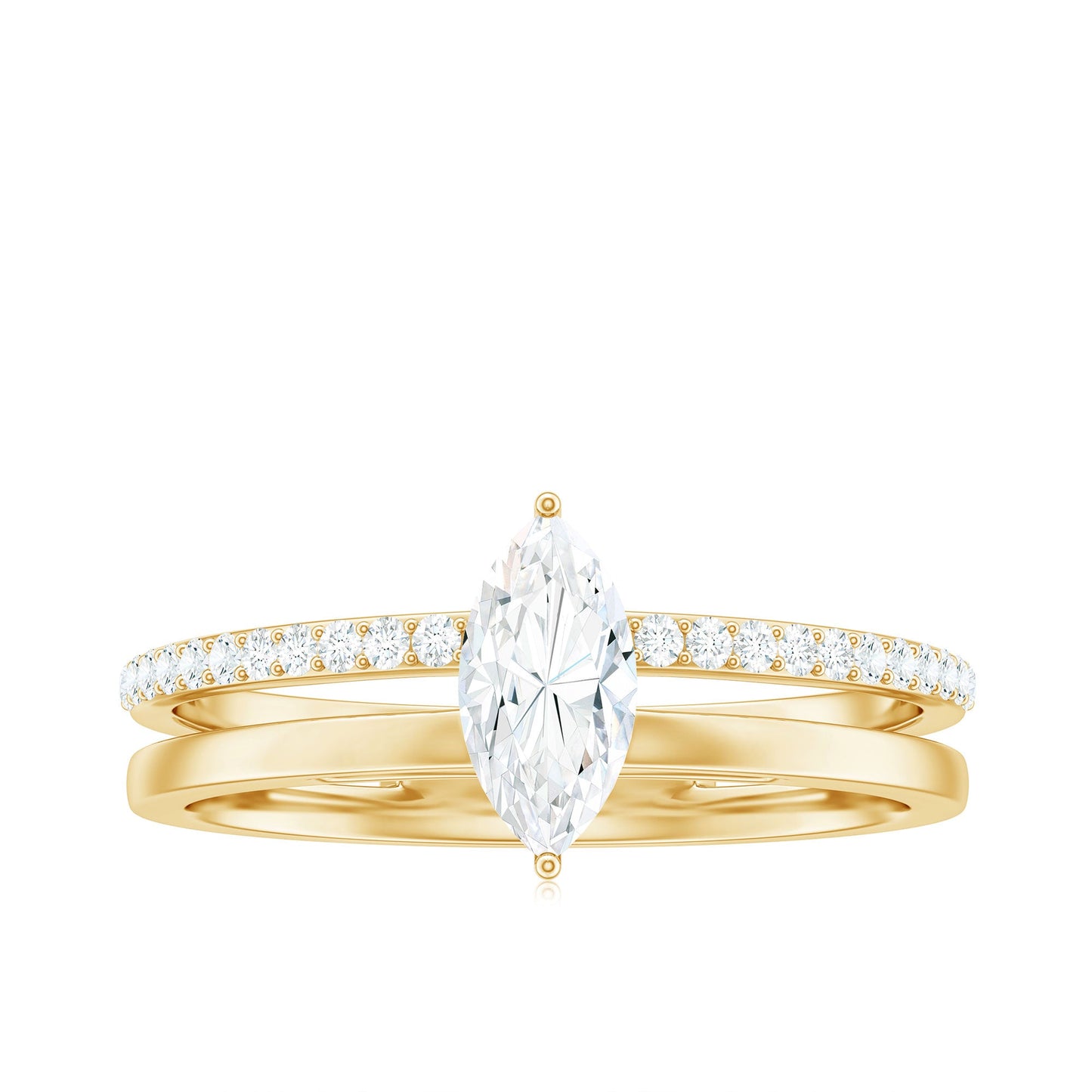 Marquise Cut Moissanite Classic Solitaire Ring