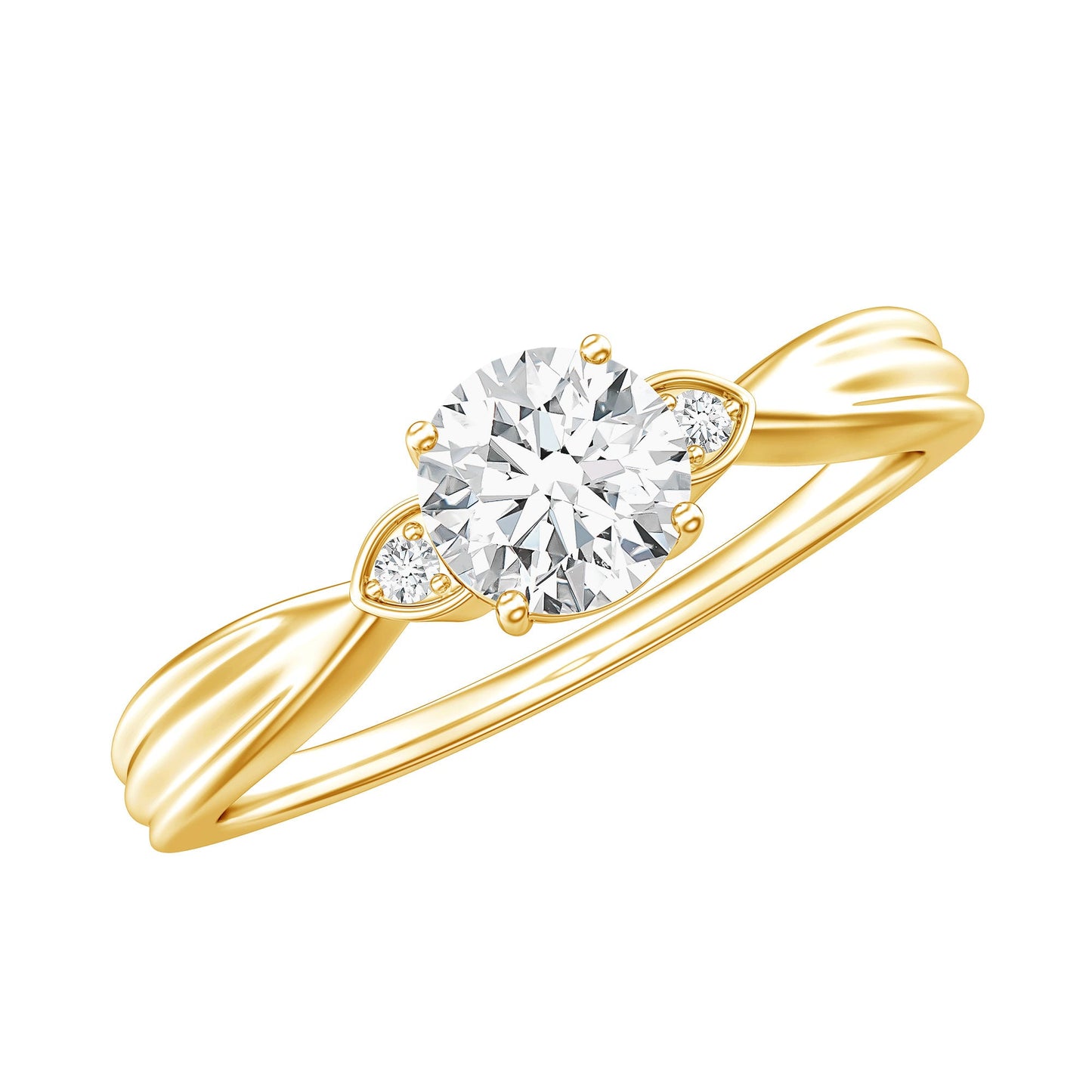 Round Moissanite Solitaire Engagement Ring for Her