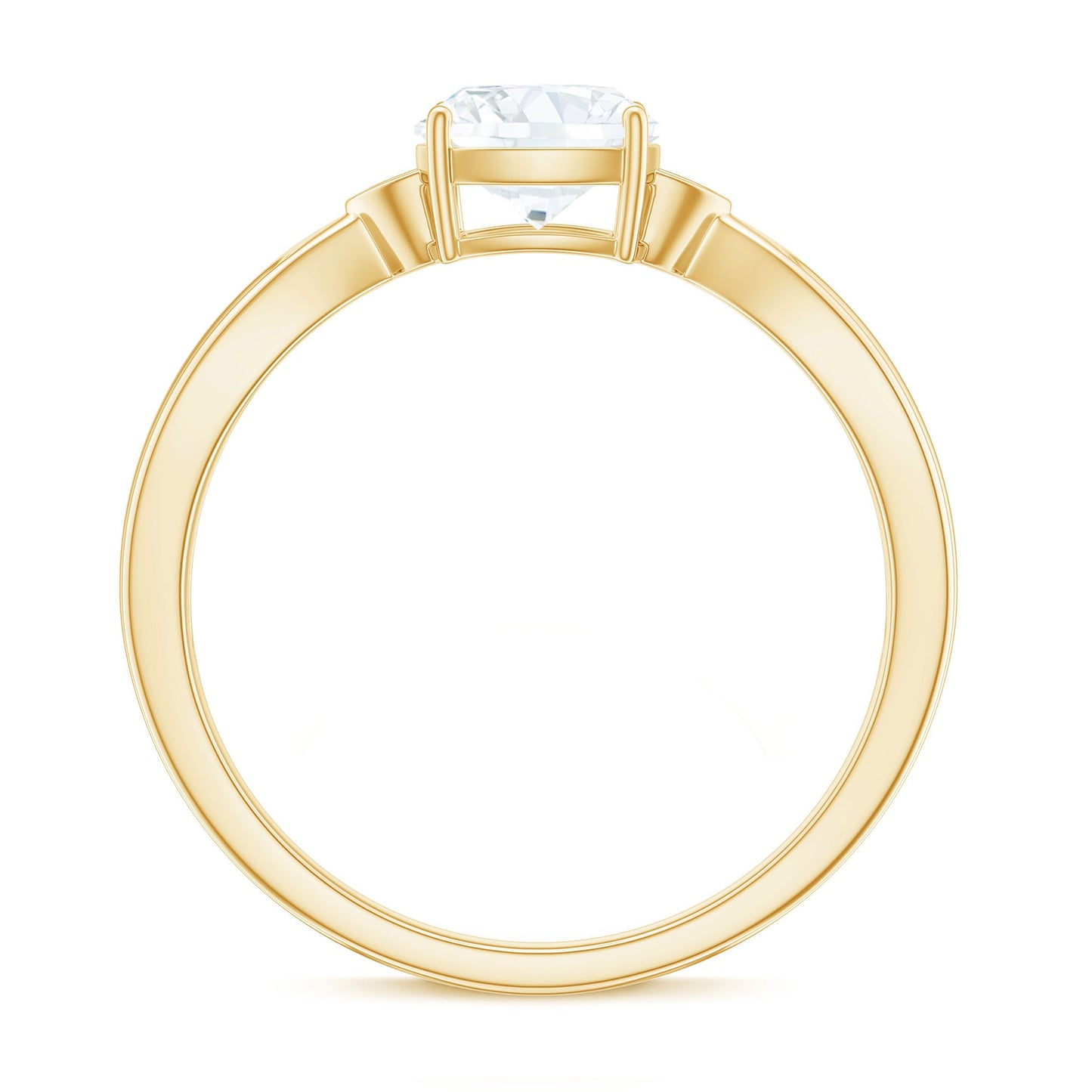 Brilliant Cut 1.7 Carat Moissanite Cushion Engagement Ring