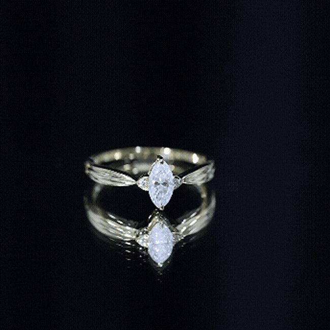 Marquise Cut Moissanite Solitaire Ring