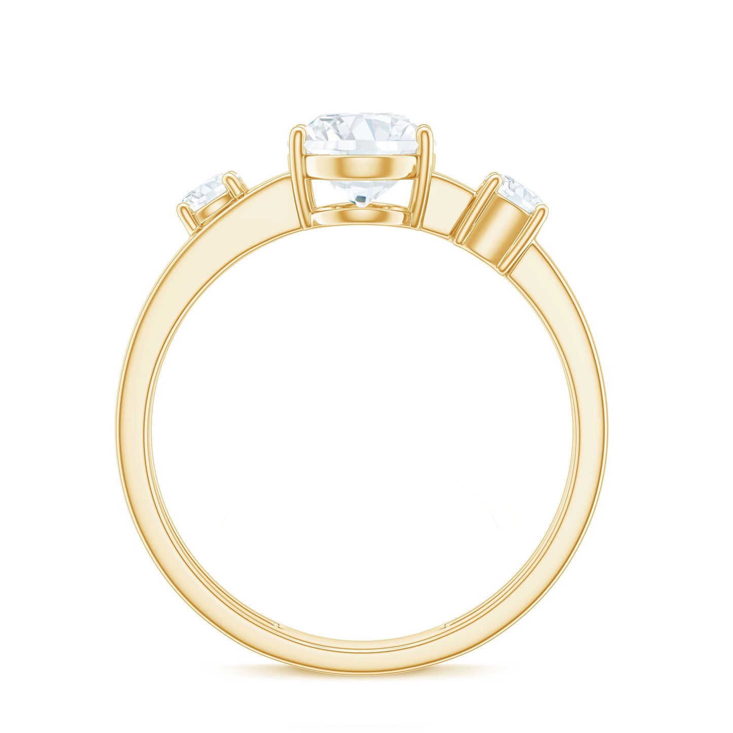 1.2 Carat Oval Cut Certified Moissanite Solitaire Engagement Ring