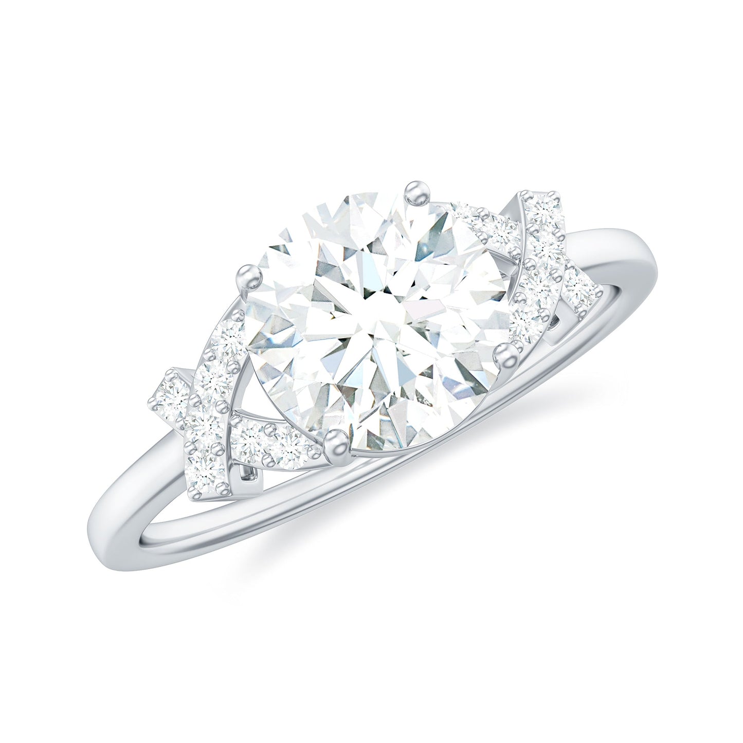 1.3 Carat Brilliant Cut Moissanite Solitaire Engagement Ring for Women