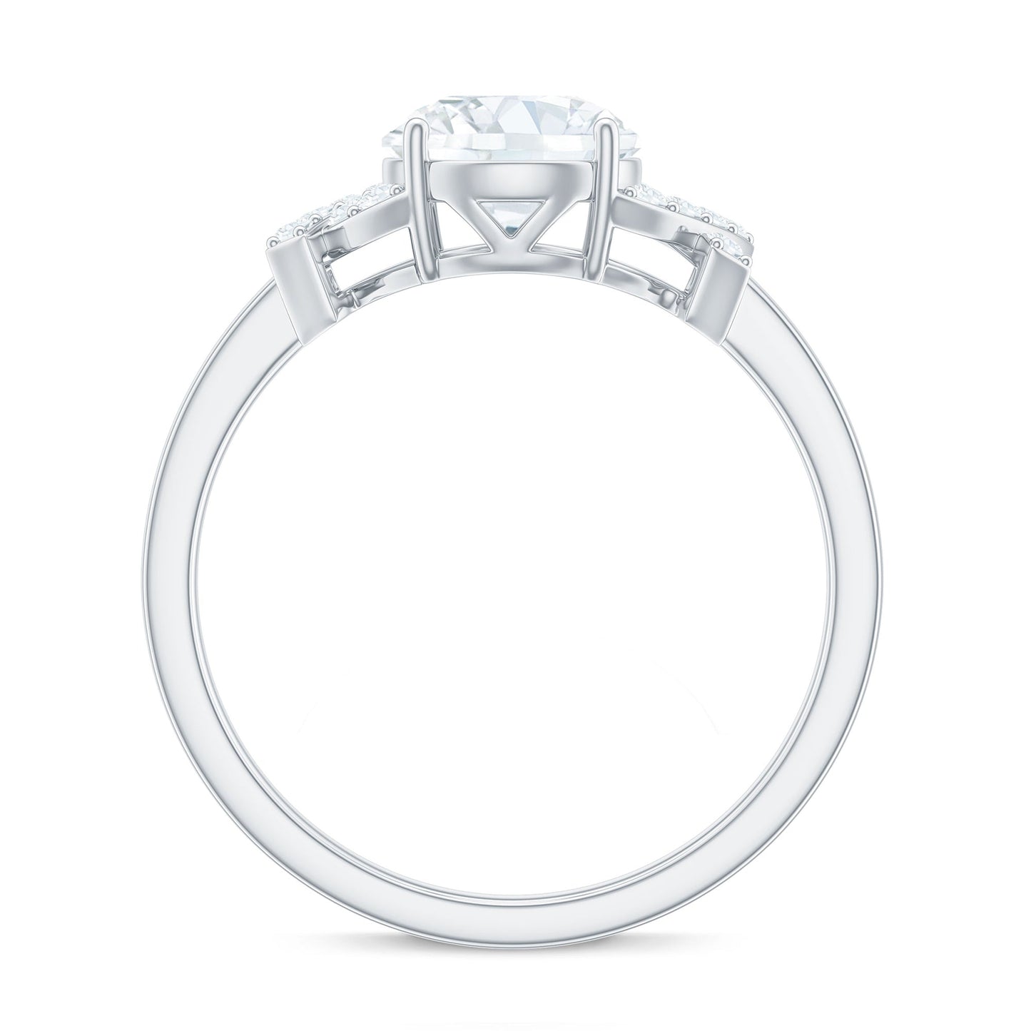 1.3 Carat Brilliant Cut Moissanite Solitaire Engagement Ring for Women