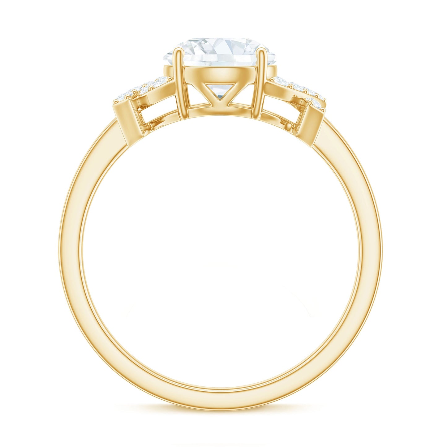 1.3 Carat Brilliant Cut Moissanite Solitaire Engagement Ring for Women