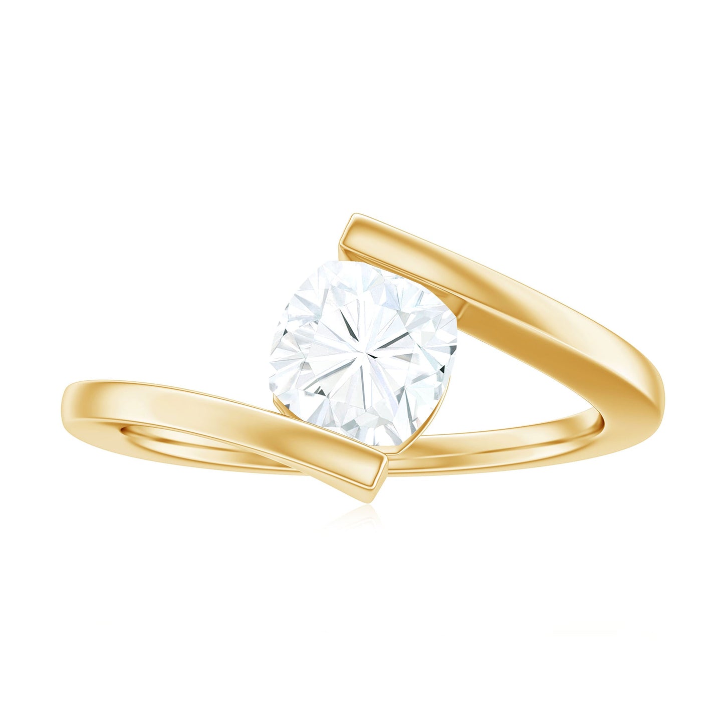 1.7 Carat Cushion Cut Moissanite Solitaire Engagement Ring