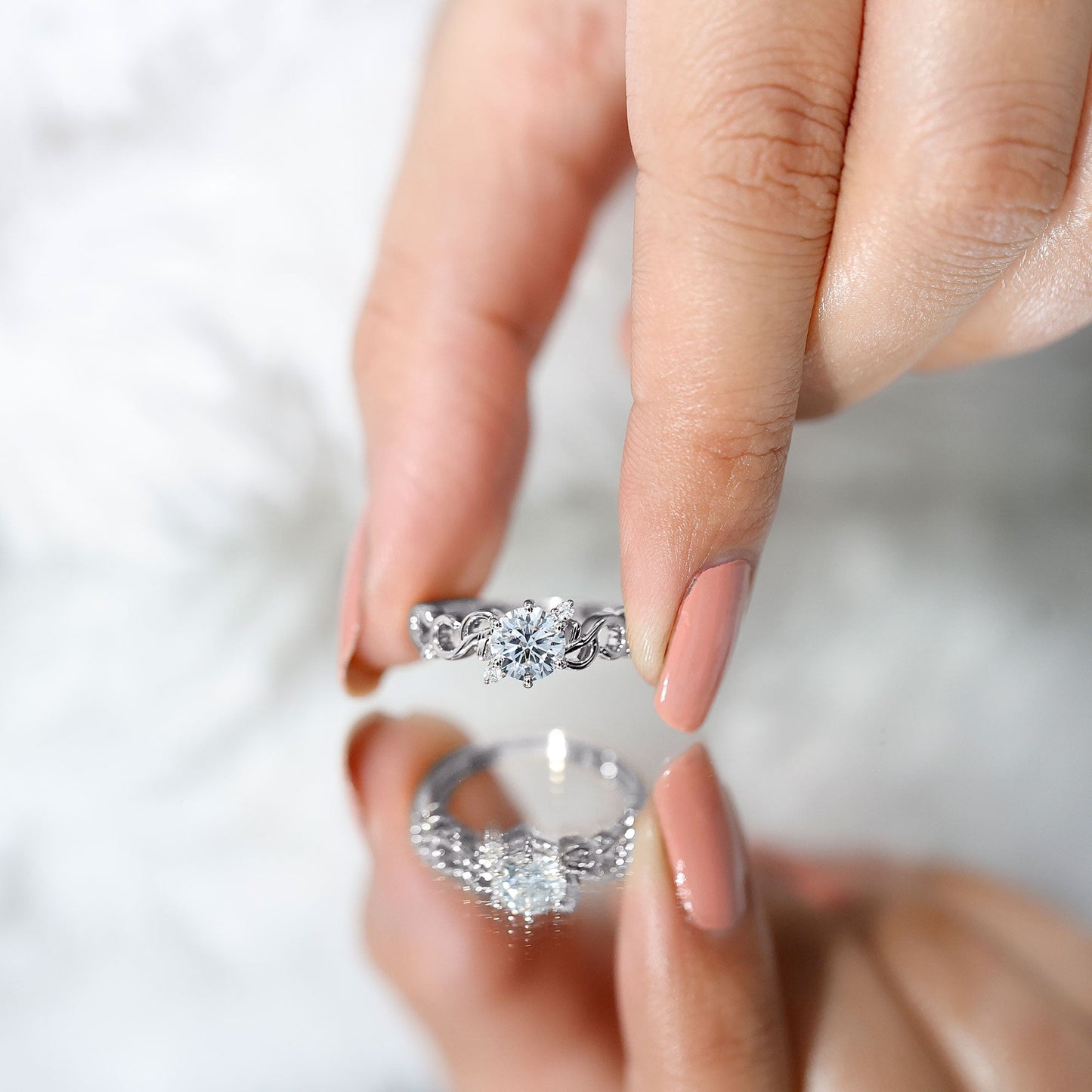Lab Grown Diamond Art Deco Engagement Ring
