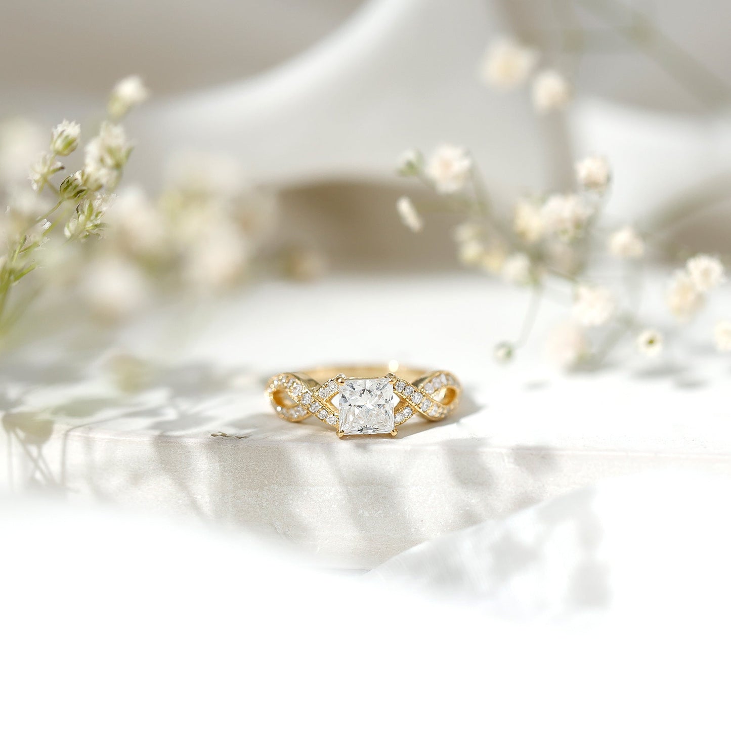 Lab Grown Diamond Princess Cut Engagement Ring For Her