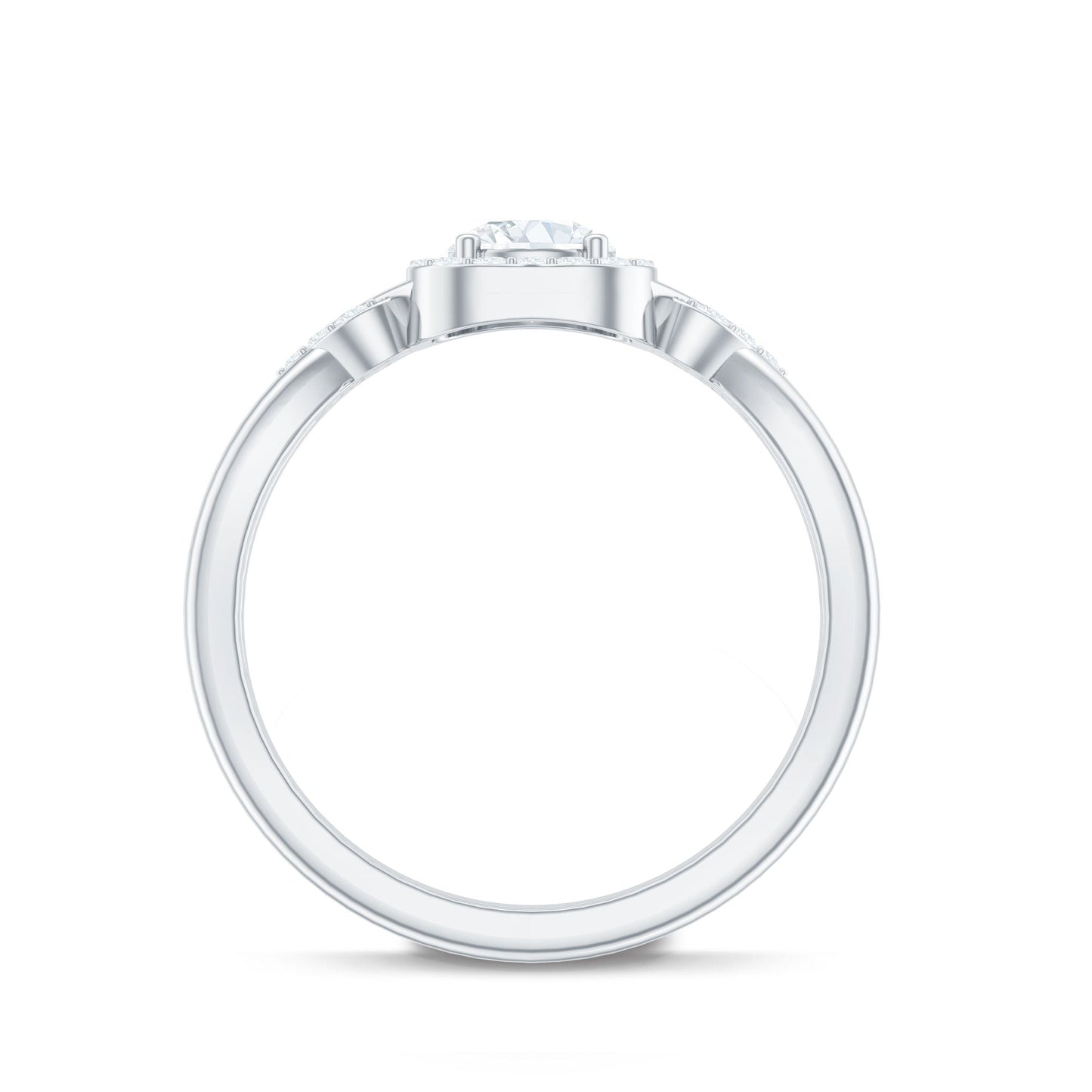 Lab Grown Diamond Halo Engagement Ring