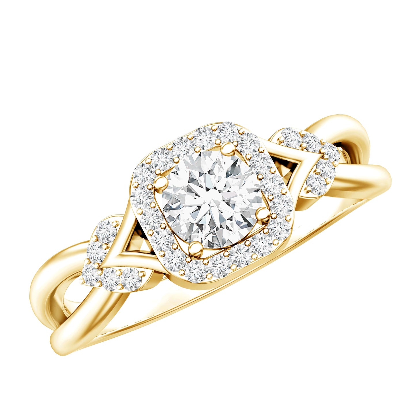 Lab Grown Diamond Halo Engagement Ring