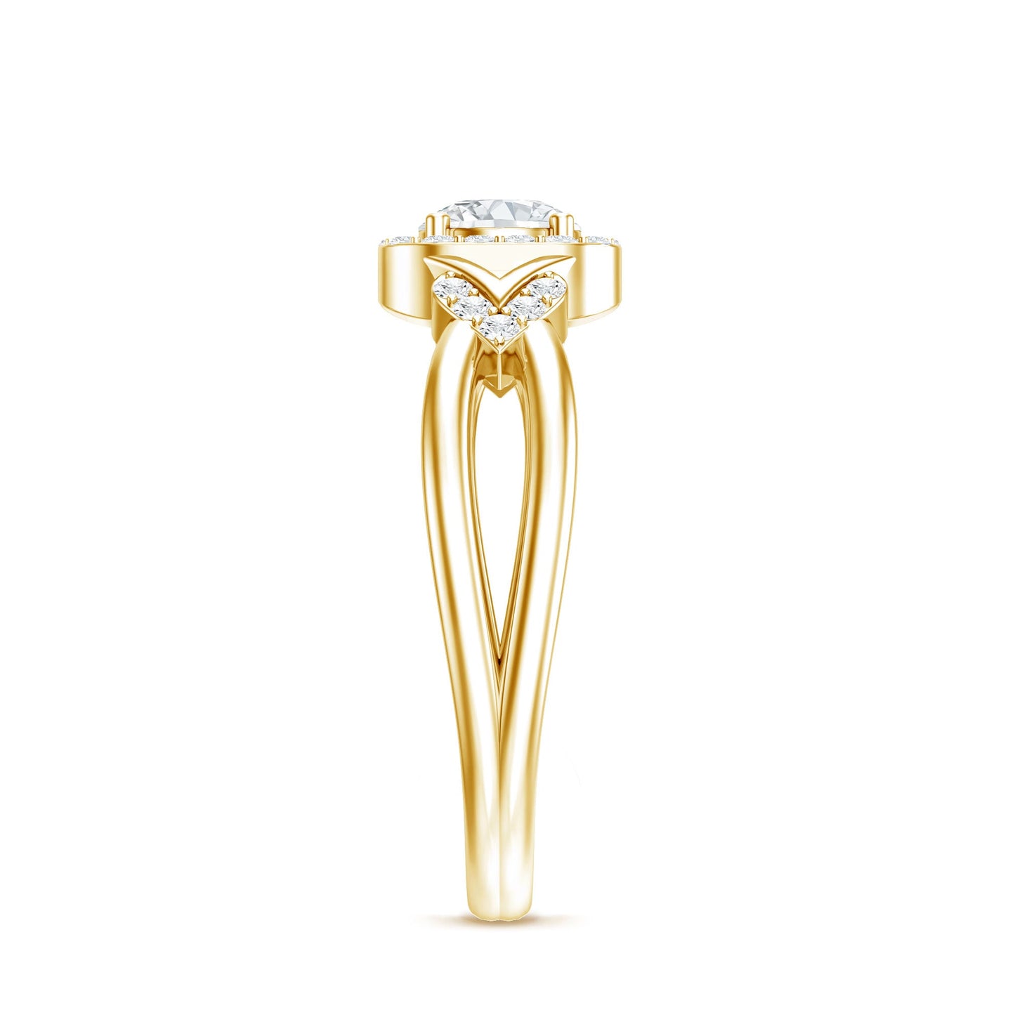 Lab Grown Diamond Halo Engagement Ring