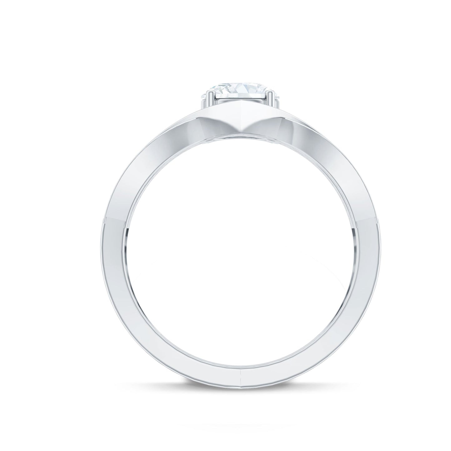 Certified Lab Grown Diamond Designer Solitaire Engagement Ring