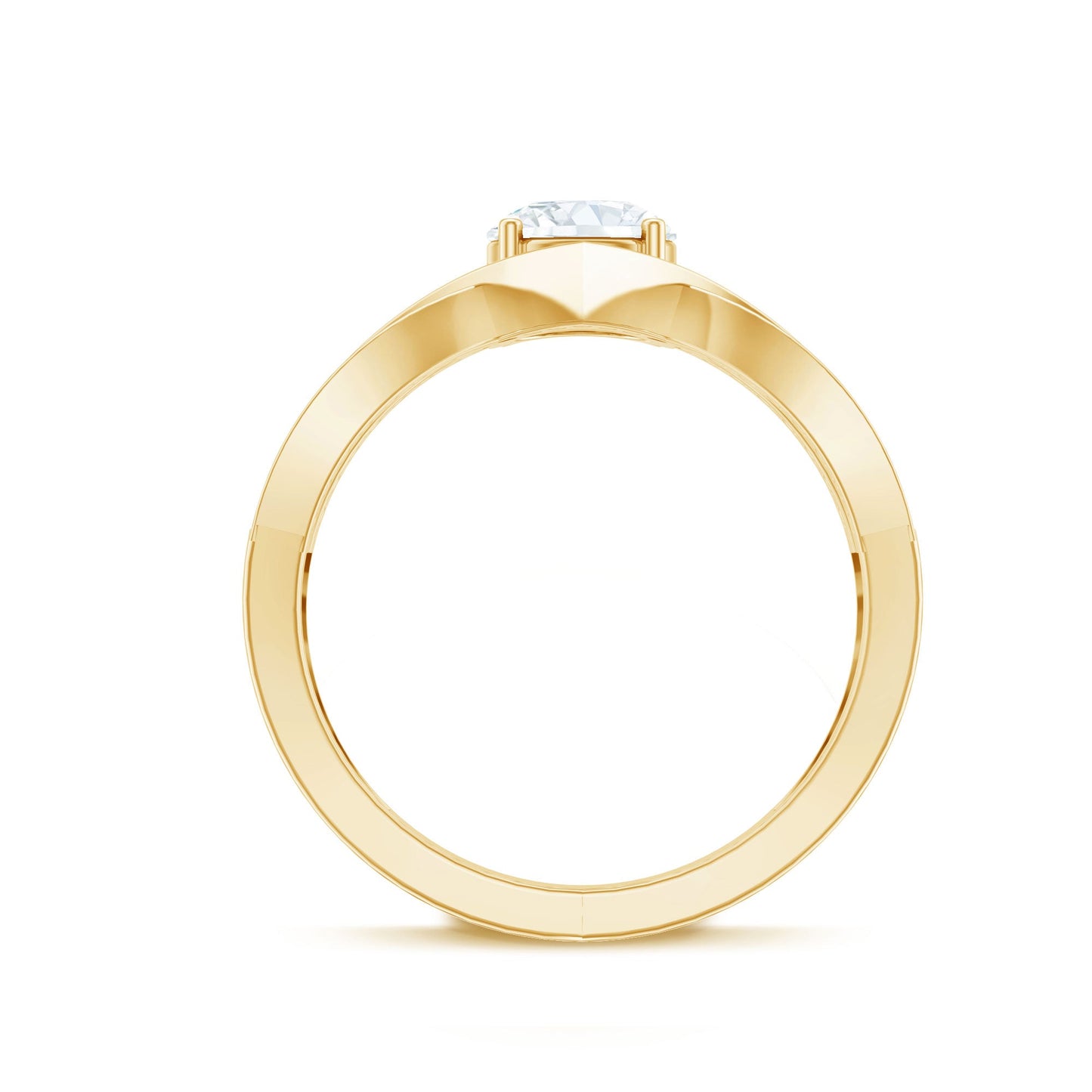 Certified Lab Grown Diamond Designer Solitaire Engagement Ring