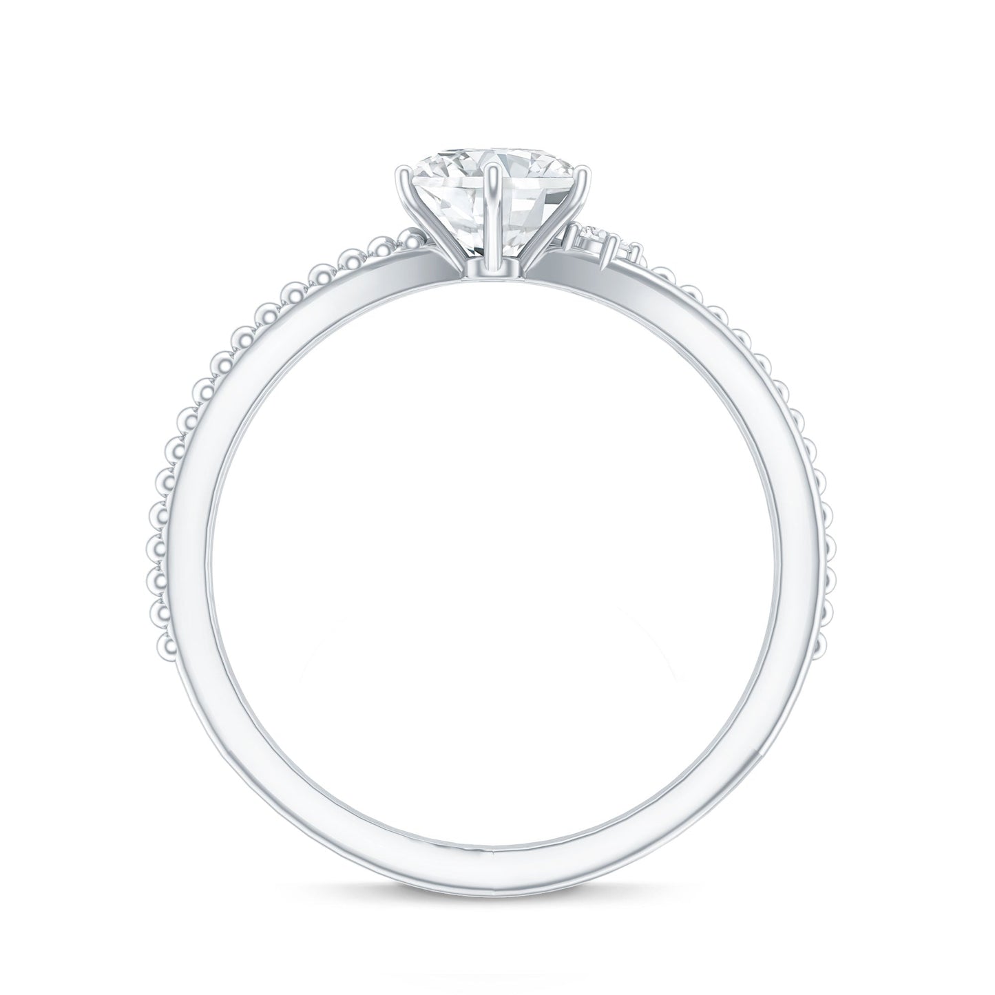 Lab Grown Diamond Solitaire Splt Shank Engagement Ring