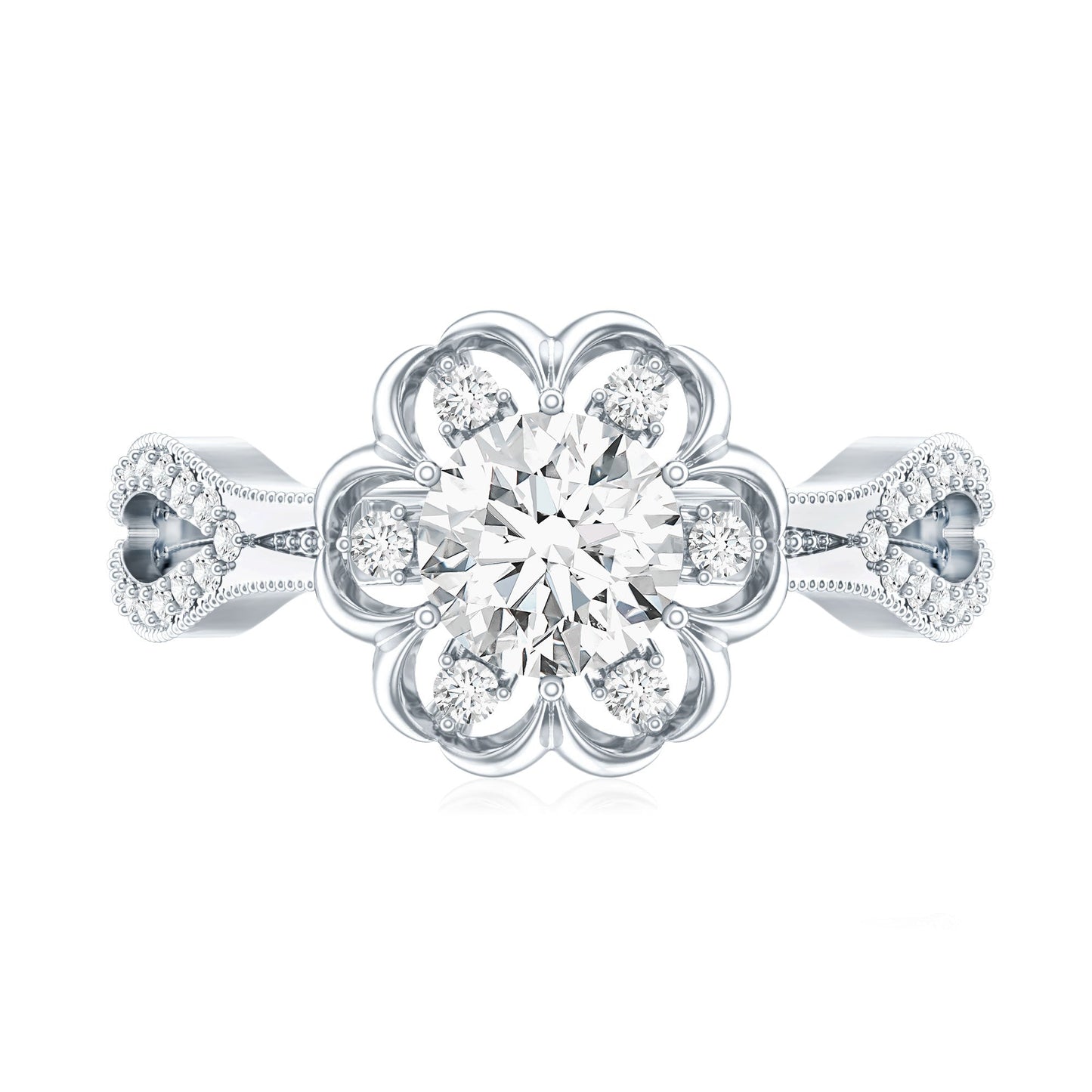 Nature Inspired Lab Grown Diamond Engagement Ring