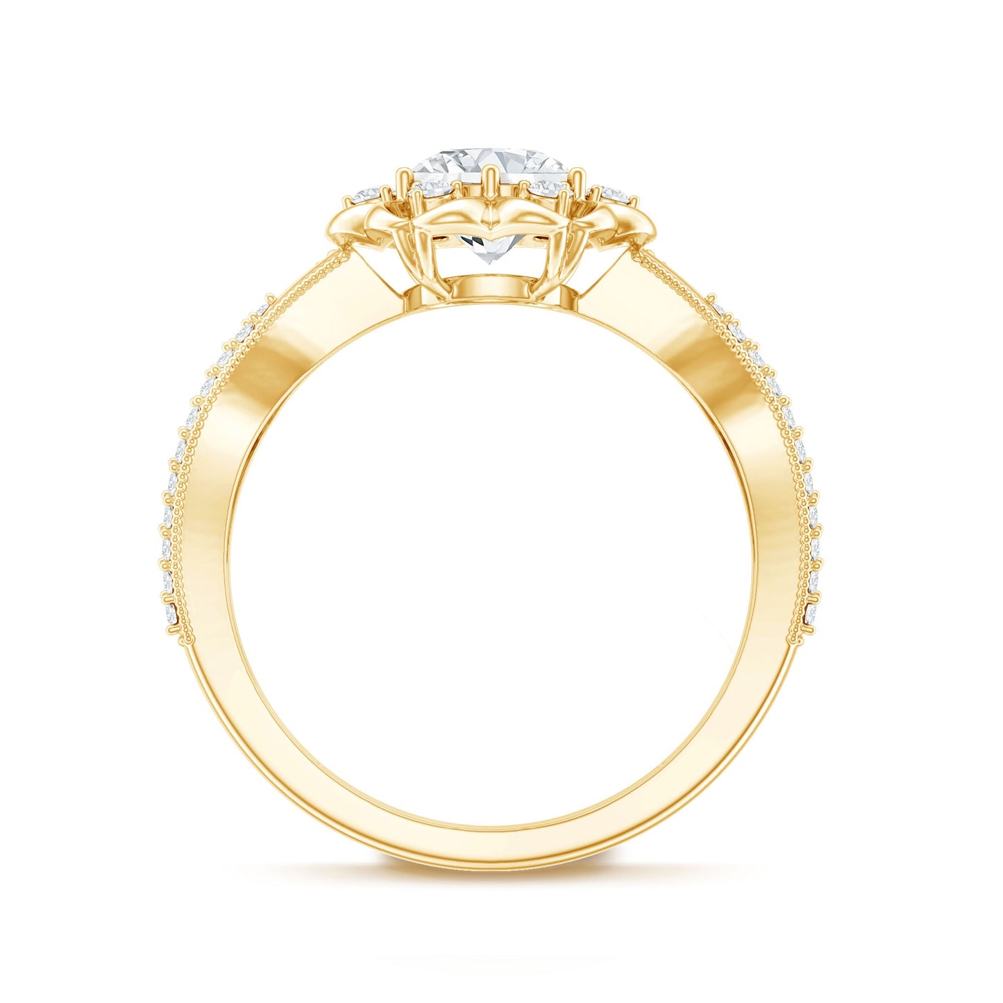 Nature Inspired Lab Grown Diamond Engagement Ring