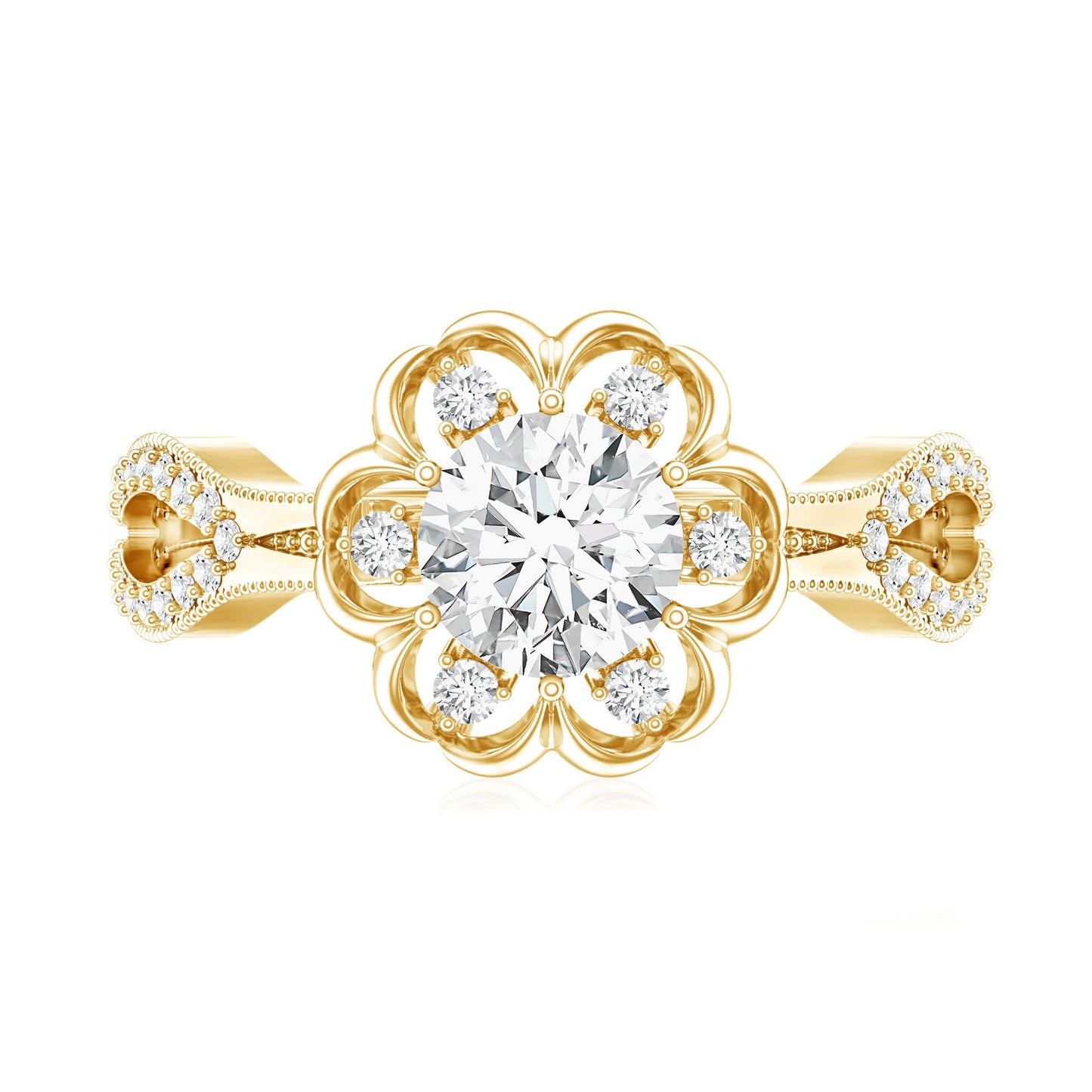 Nature Inspired Lab Grown Diamond Engagement Ring