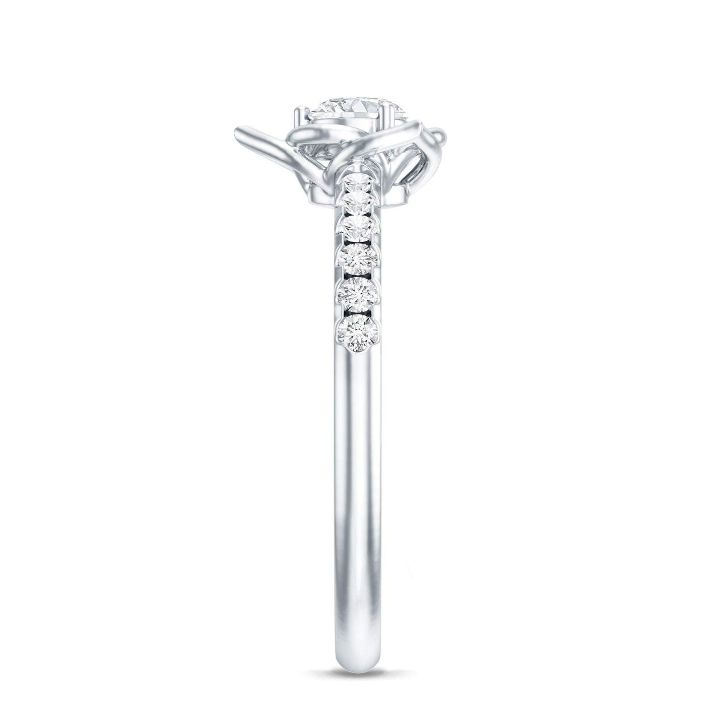 Certified Lab Grown Diamond Flower Promise Ring