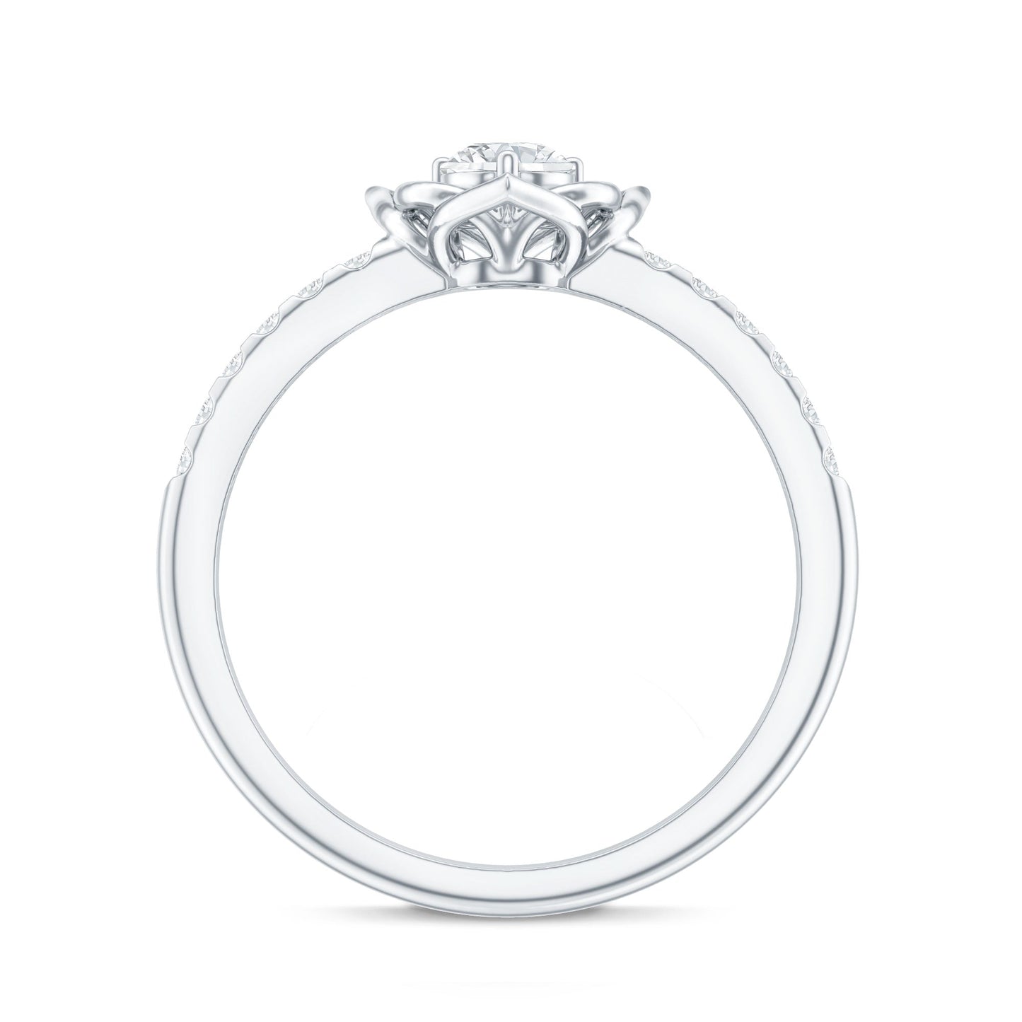 Certified Lab Grown Diamond Flower Promise Ring