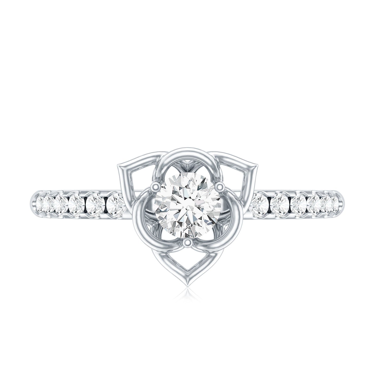 Certified Lab Grown Diamond Flower Promise Ring