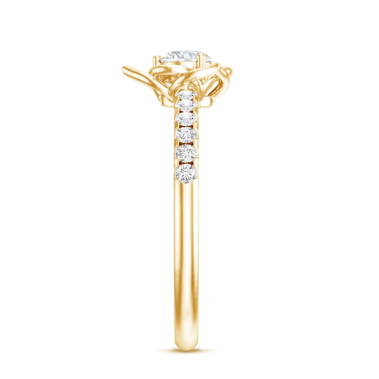 Certified Lab Grown Diamond Flower Promise Ring