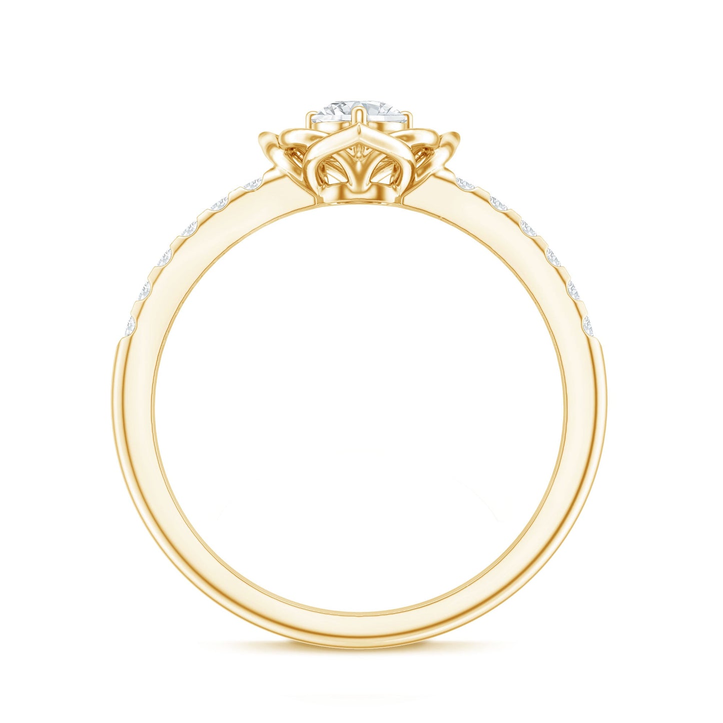 Certified Lab Grown Diamond Flower Promise Ring